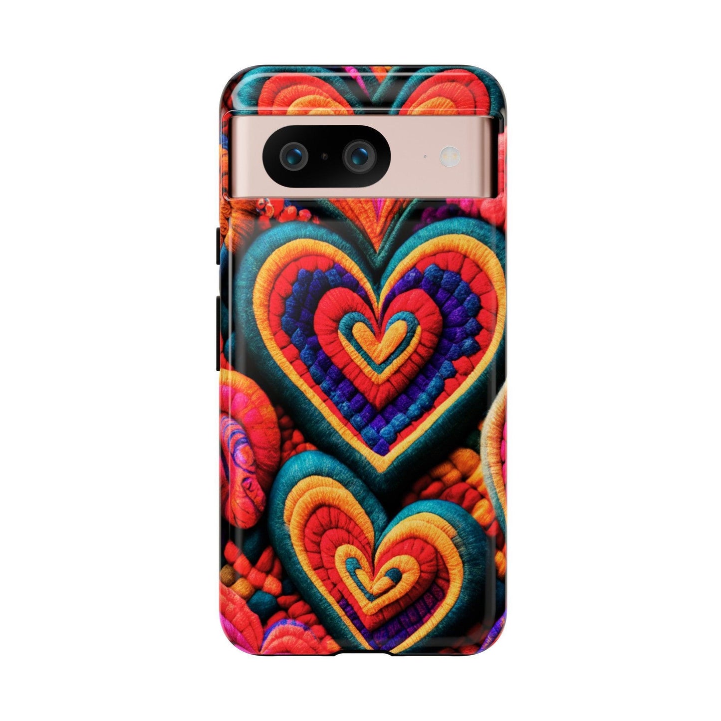 Tough Phone Case :" Eclectic Elegance Phone Case Collection" ( Hearts patterns)