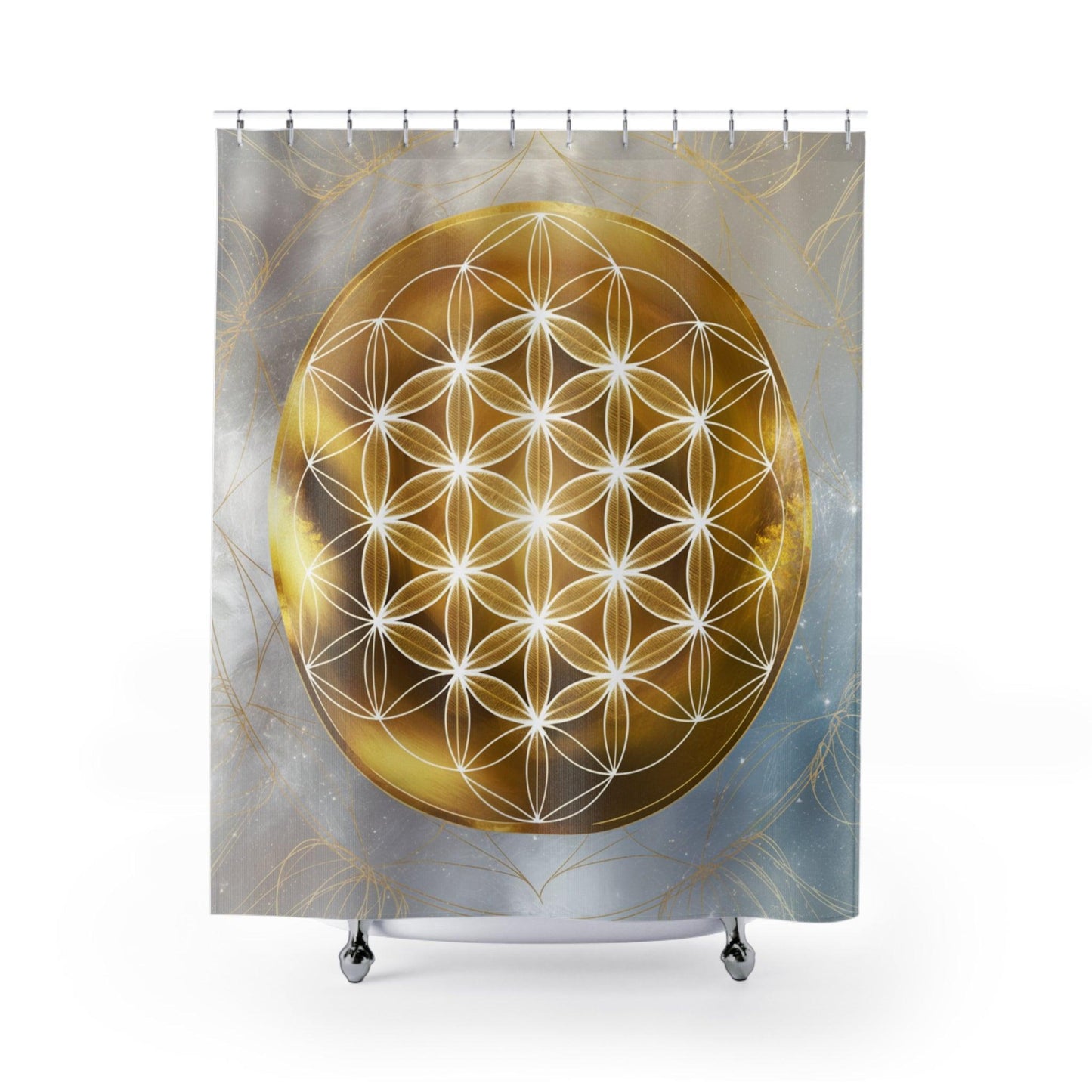 Elegant Shower Curtains Collection ( Flower of Life ) - Cosmic Creations by Karen