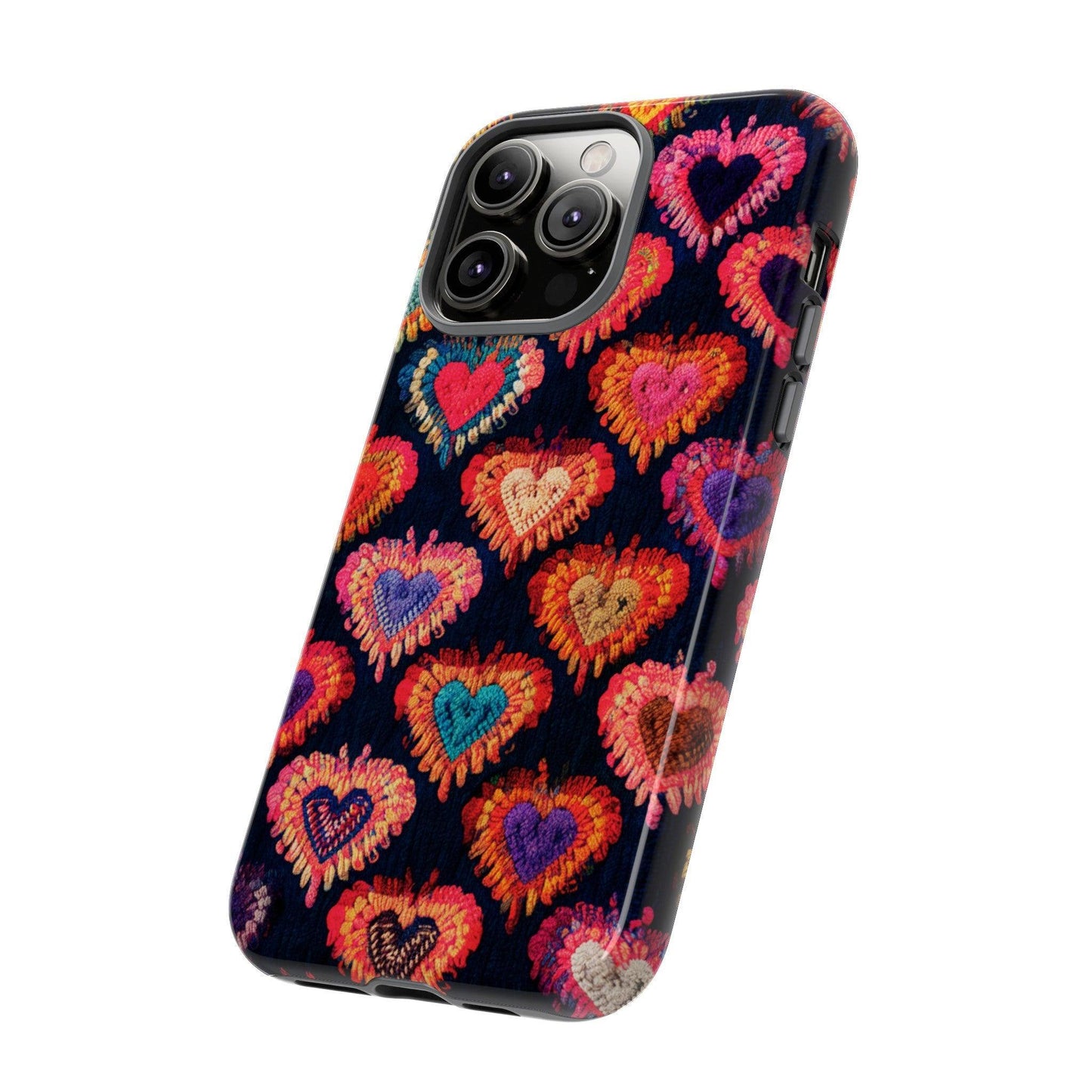 Tough Phone Case :" Eclectic Elegance Phone Case Collection" ( Hearts patterns)