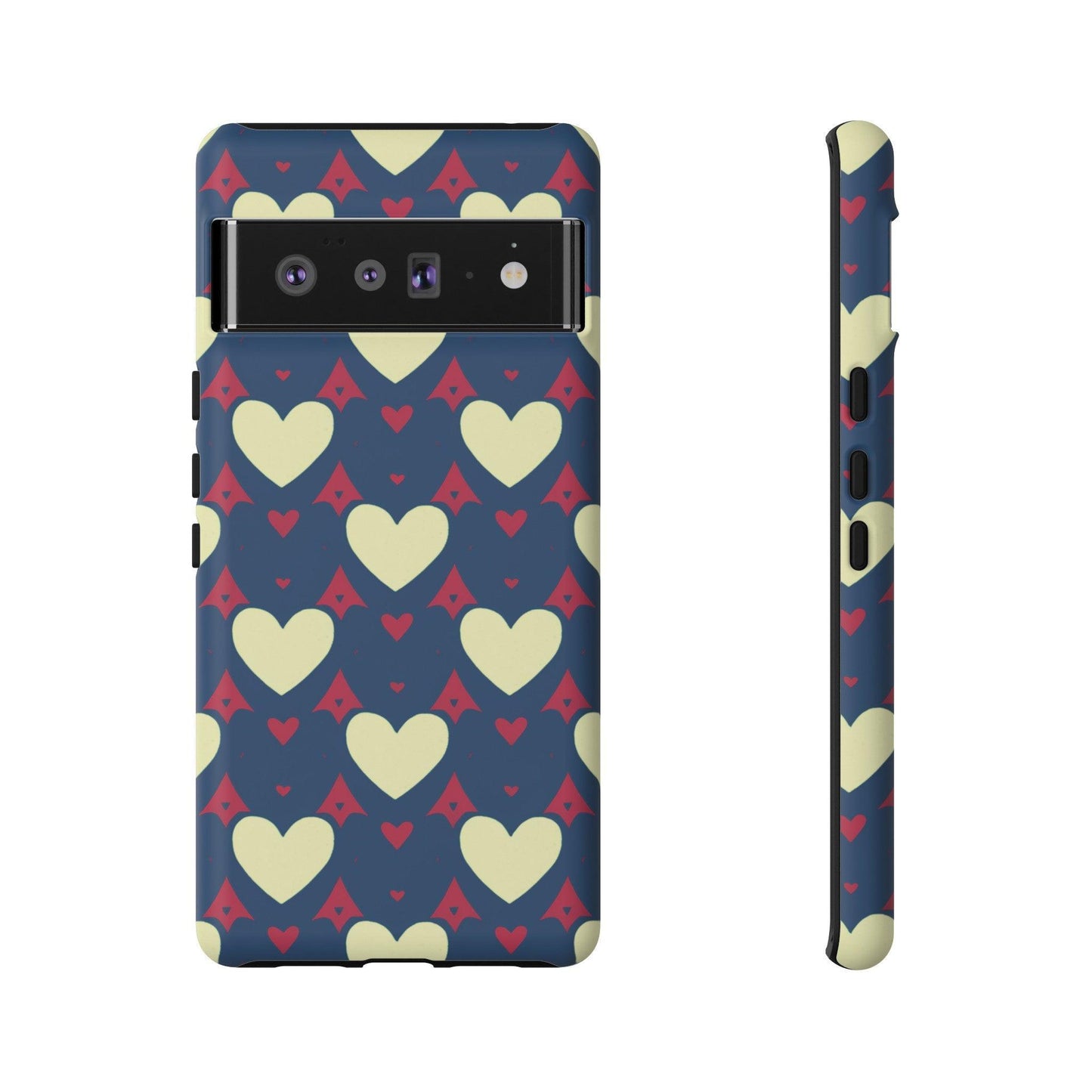 Tough Phone Case :" Eclectic Elegance Phone Case Collection" ( Hearts patterns)