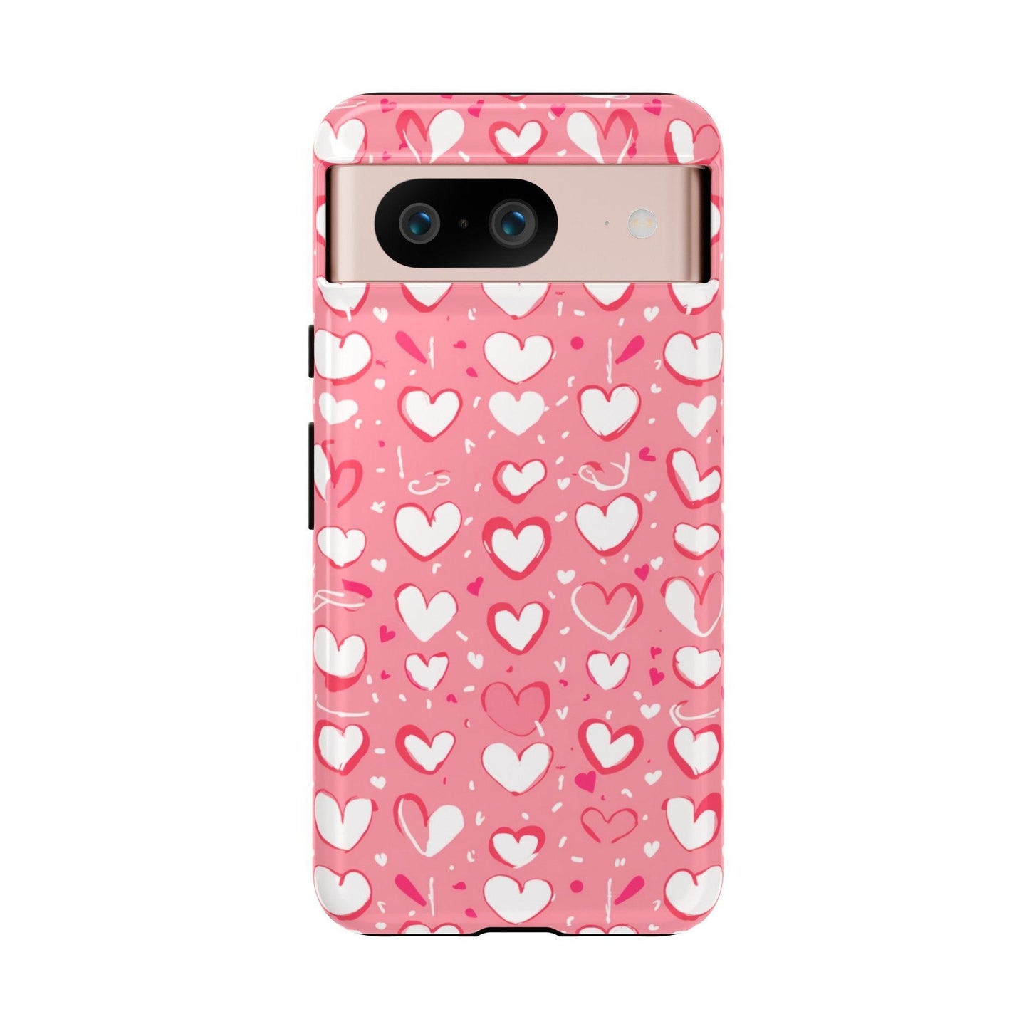 Tough Phone Case :" Eclectic Elegance Phone Case Collection" ( Hearts patterns)