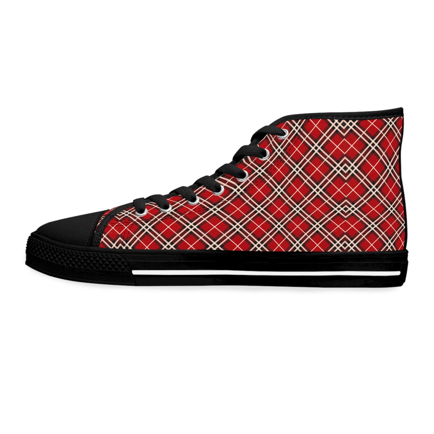 Awesome Plaid Design High Top Sneakers