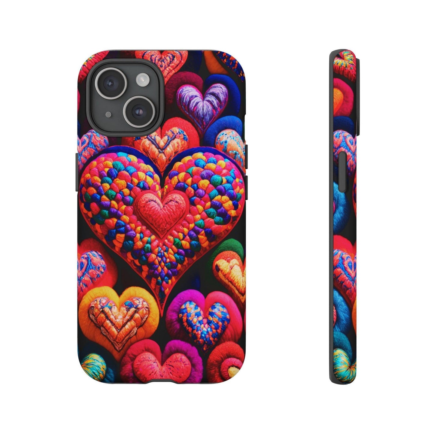 Tough Phone Case :" Eclectic Elegance Phone Case Collection" ( Hearts patterns)