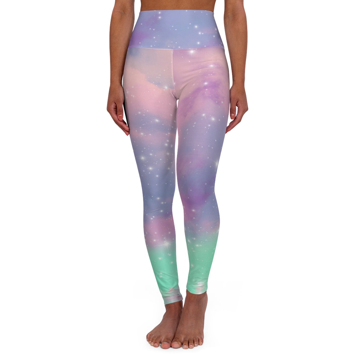 High Waisted Yoga Leggings abstract colorful design