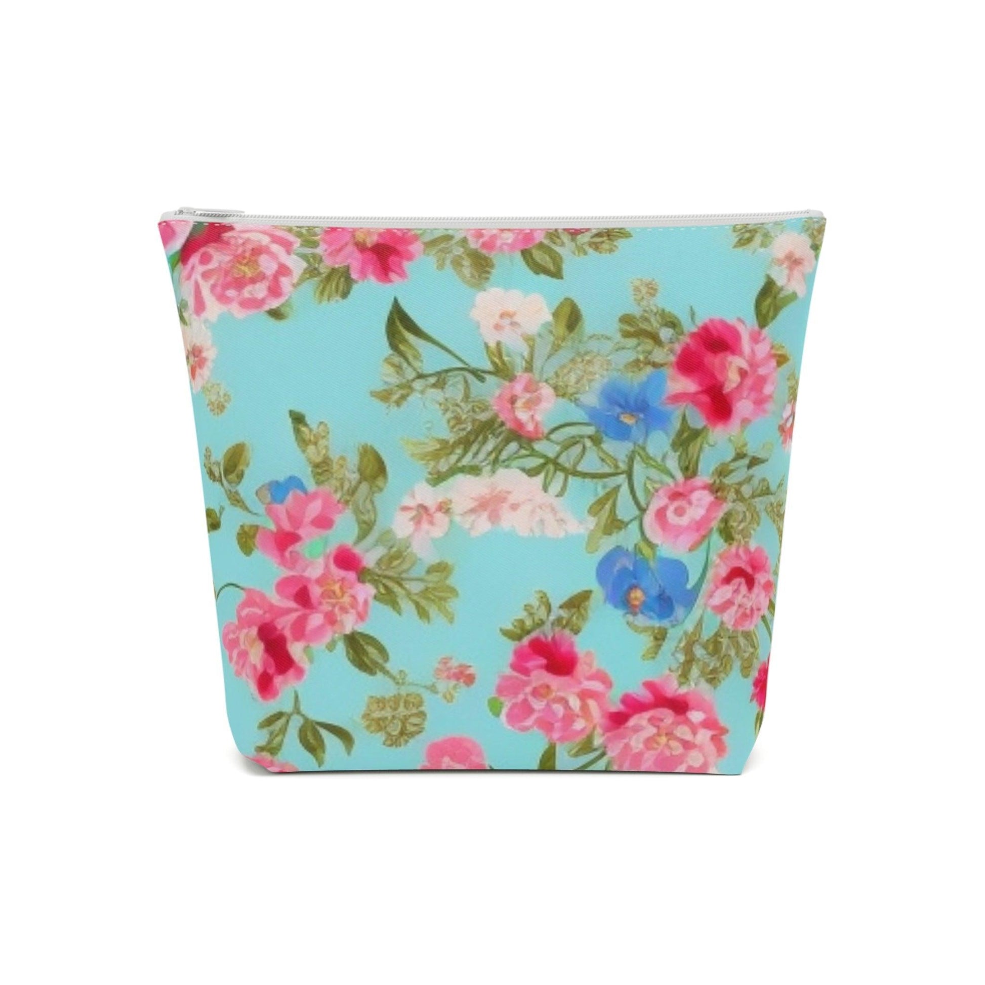 Colorful Floral Cotton Cosmetic Bag Vibrant and Stylish Makeup Bag, Perfect for Personal Use & Gifts - Cosmic Creations by Karen