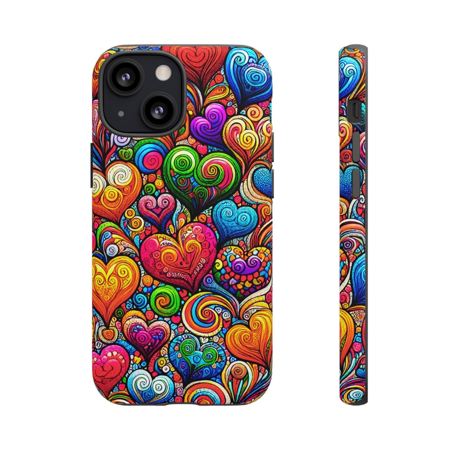 Tough Phone Case :" Eclectic Elegance Phone Case Collection" ( Hearts patterns)