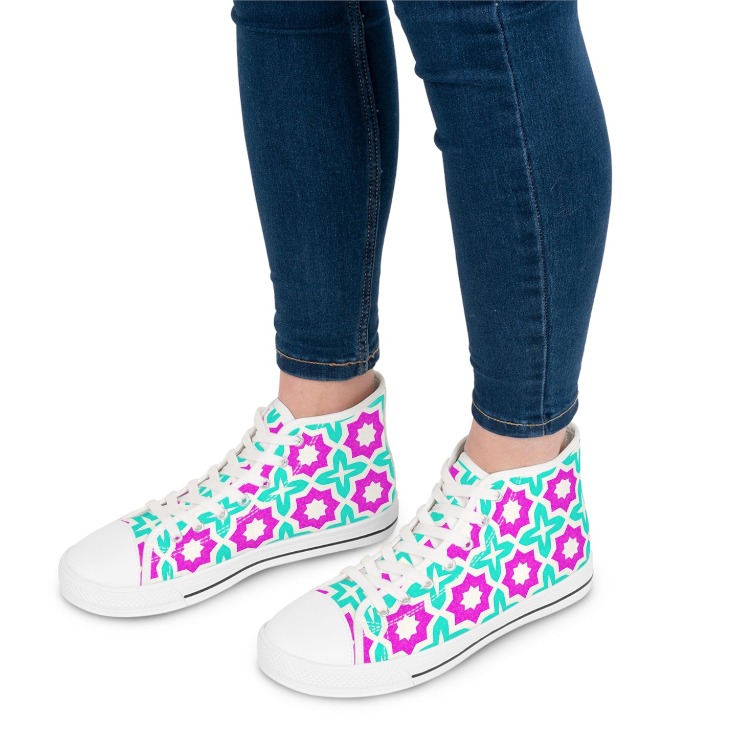 Awesome Abstract Stars Design High Top Sneakers