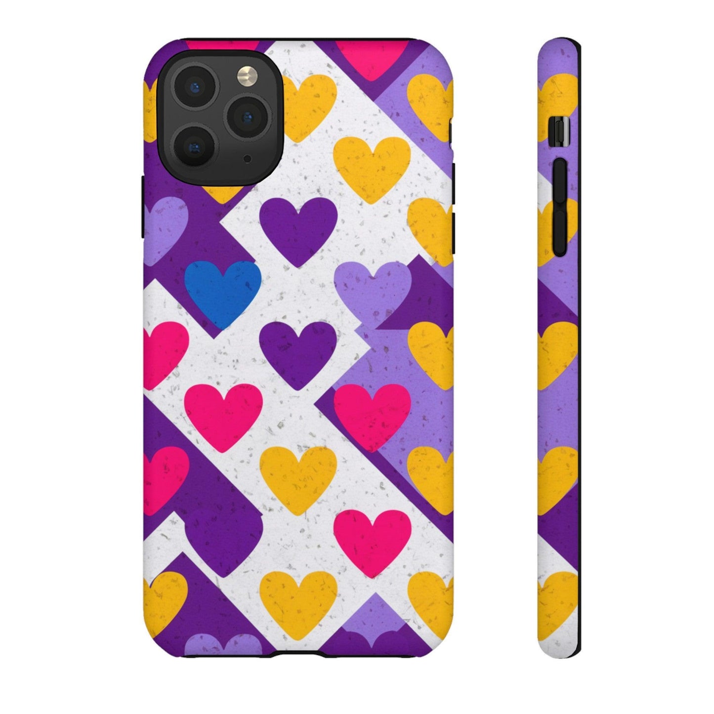 Tough Phone Case :" Eclectic Elegance Phone Case Collection" ( Hearts patterns)