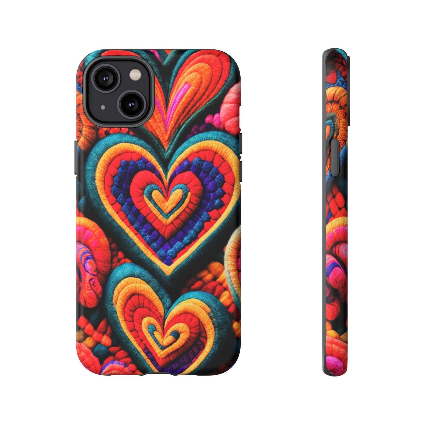 Tough Phone Case :" Eclectic Elegance Phone Case Collection" ( Hearts patterns)