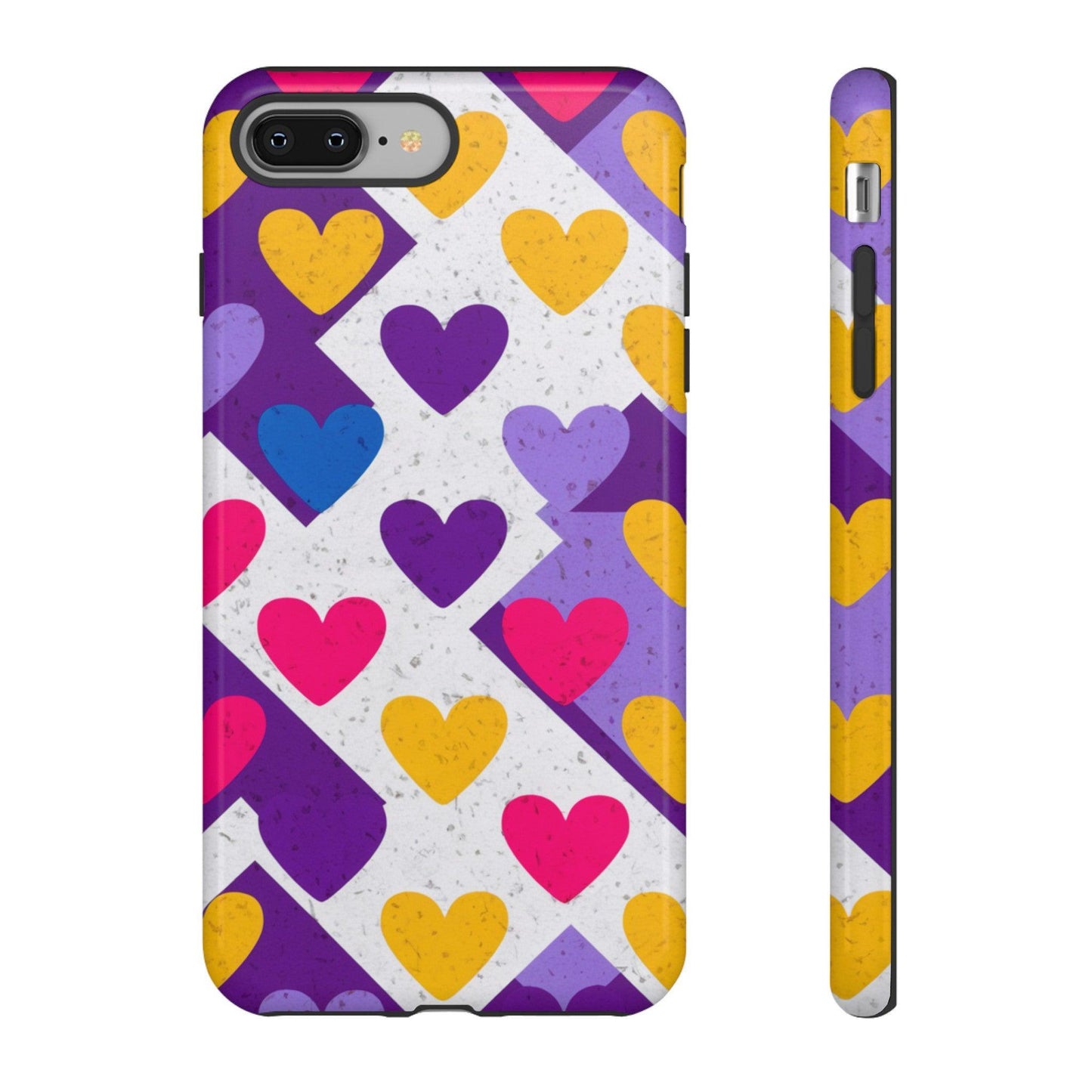 Tough Phone Case :" Eclectic Elegance Phone Case Collection" ( Hearts patterns)