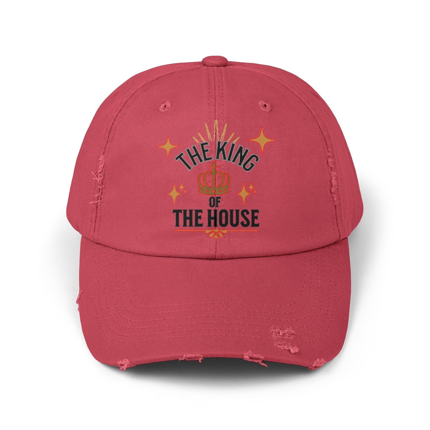 King's Distressed Cap :  "Dad, The King of the House Collection"