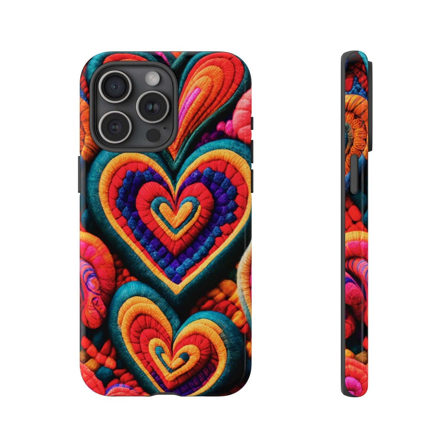 Tough Phone Case :" Eclectic Elegance Phone Case Collection" ( Hearts patterns)