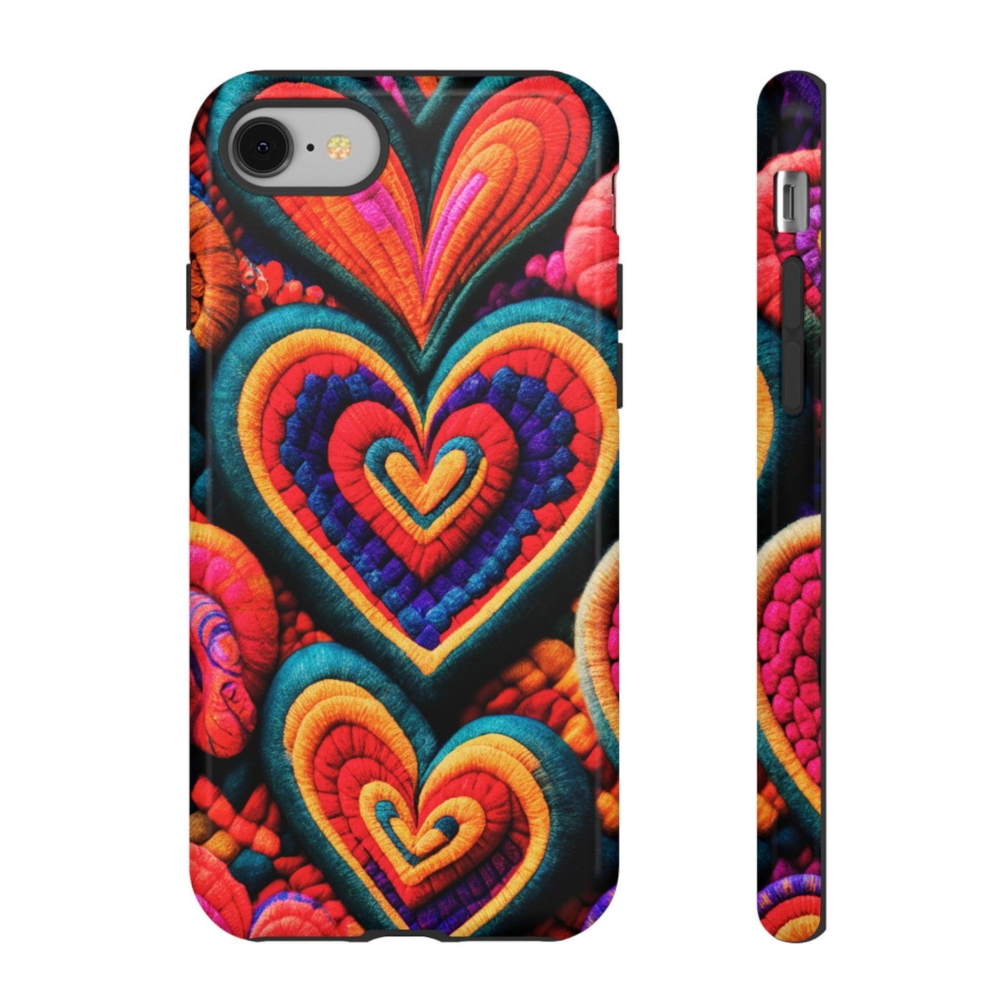 Tough Phone Case :" Eclectic Elegance Phone Case Collection" ( Hearts patterns)