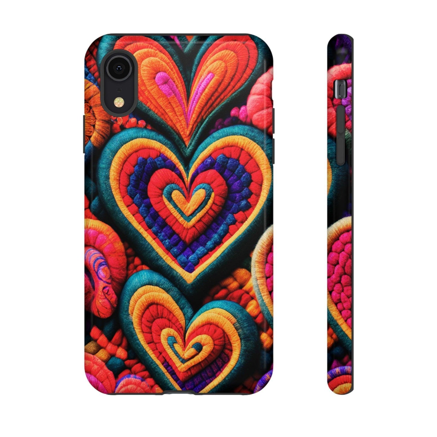 Tough Phone Case :" Eclectic Elegance Phone Case Collection" ( Hearts patterns)