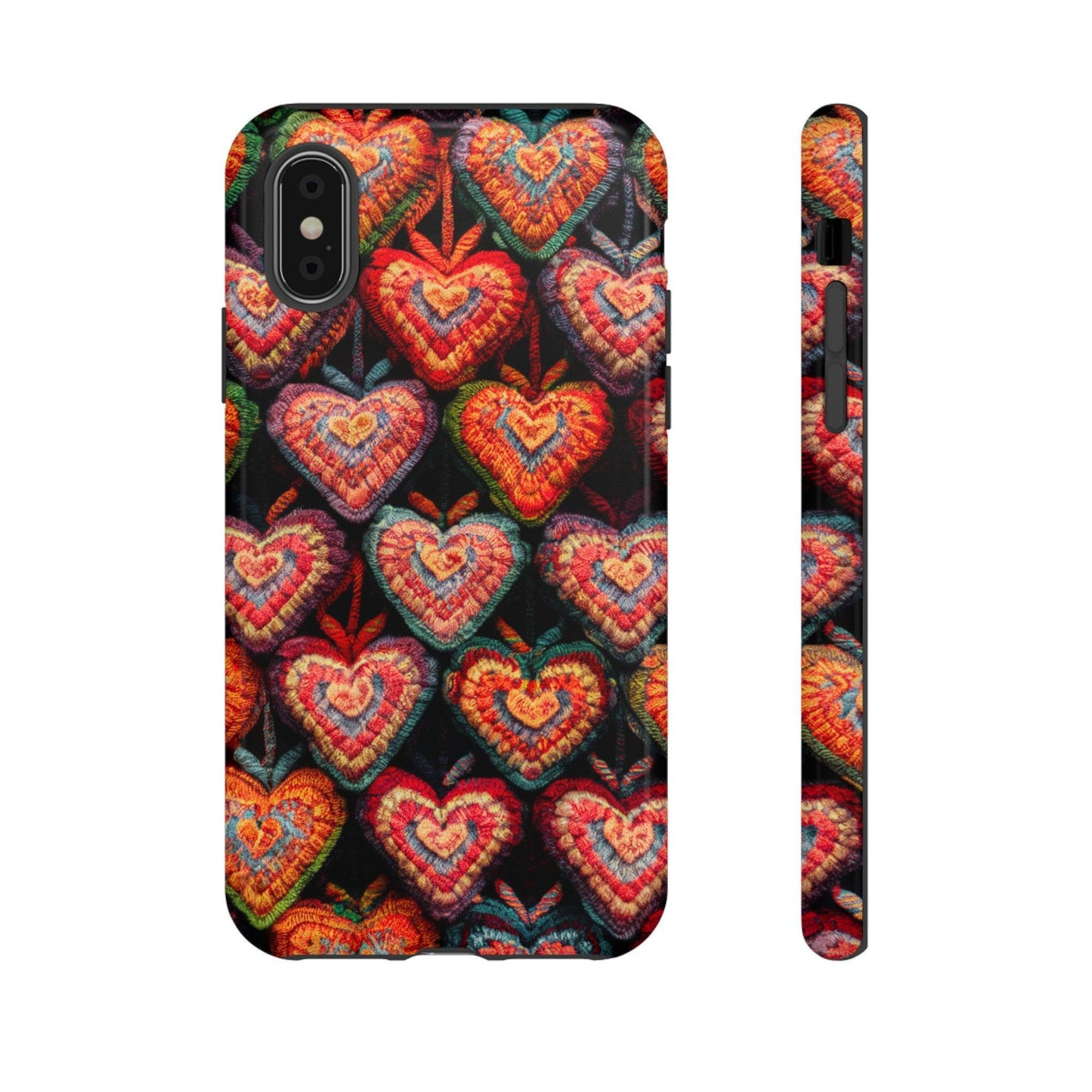 Tough Phone Case :" Eclectic Elegance Phone Case Collection" ( Hearts patterns)