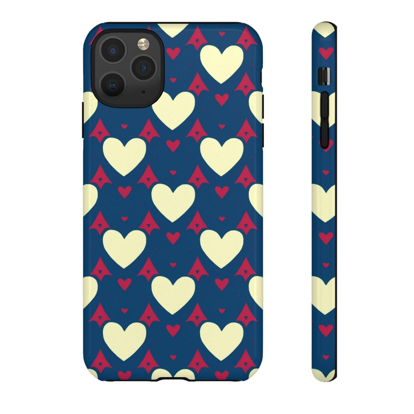 Tough Phone Case :" Eclectic Elegance Phone Case Collection" ( Hearts patterns)