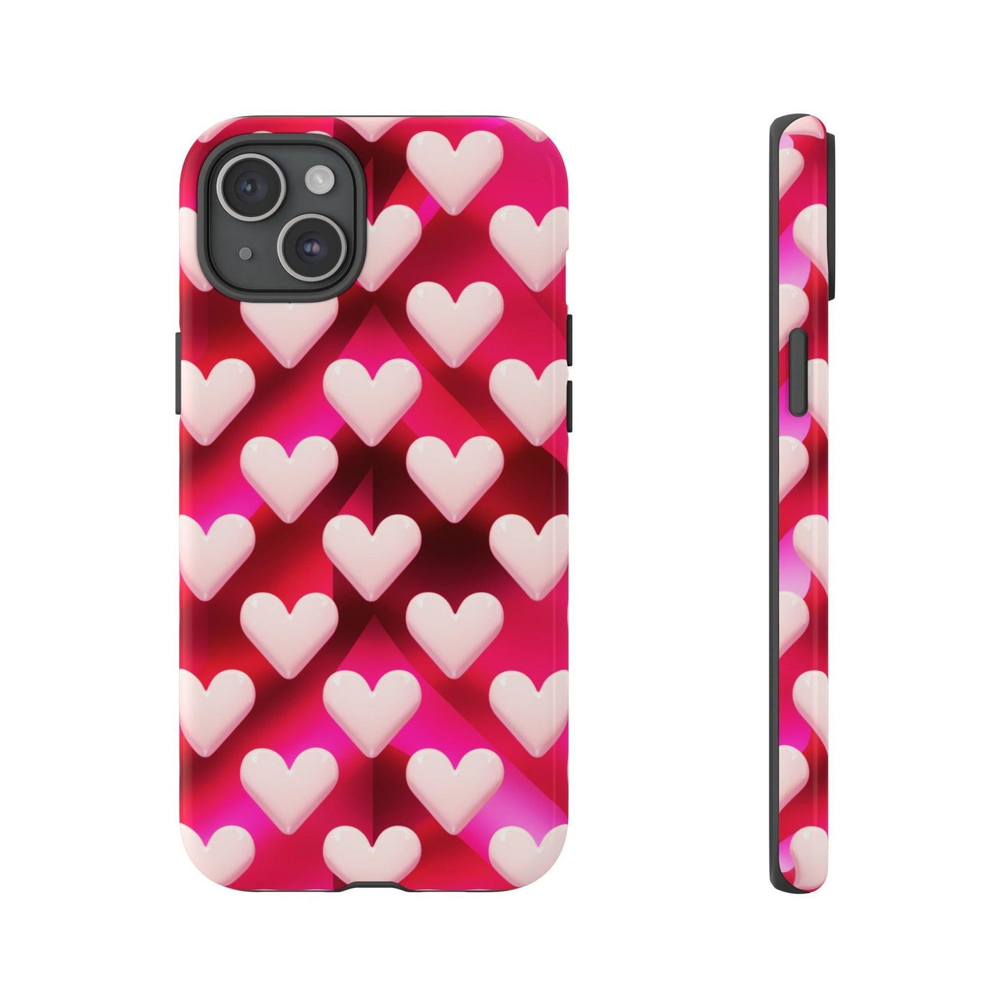 Tough Cellphone Case :" Eclectic Elegance Phone Case Collection" ( Hearts patterns)