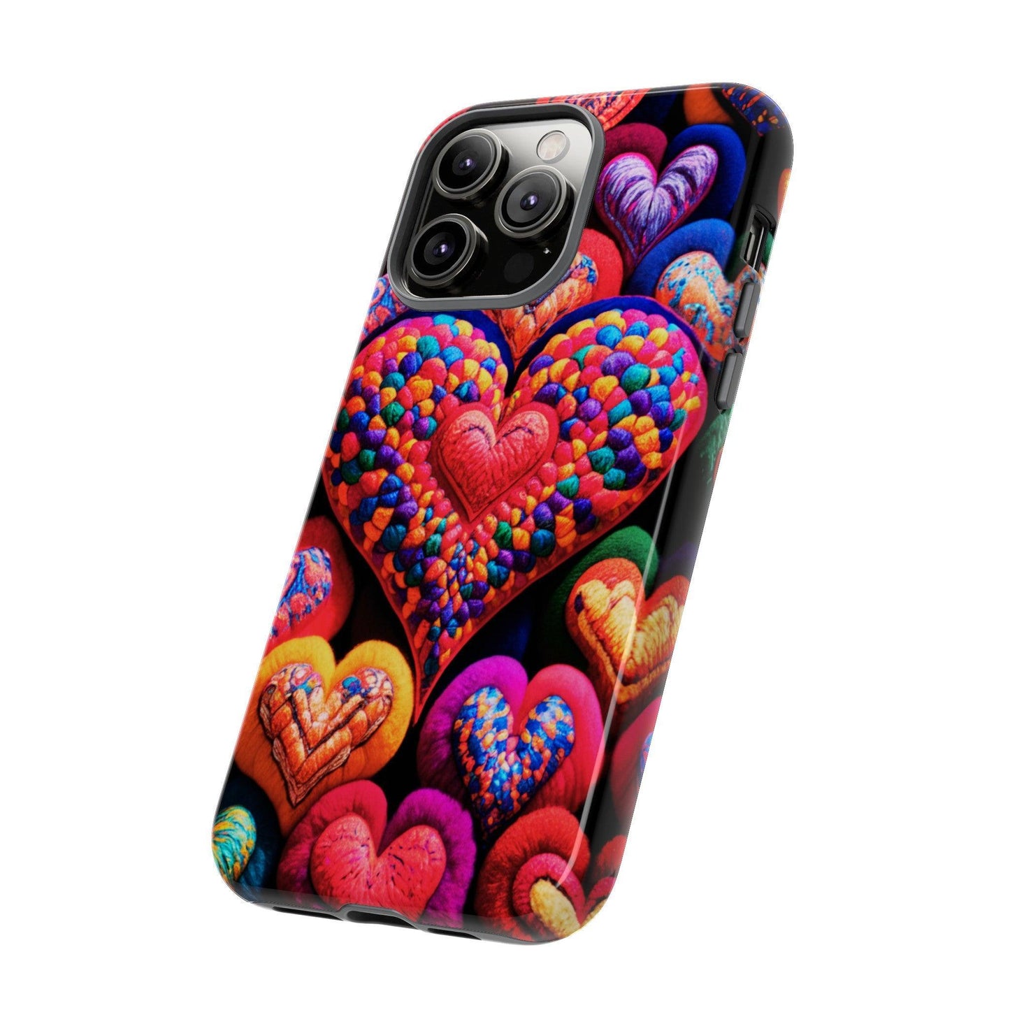 Tough Phone Case :" Eclectic Elegance Phone Case Collection" ( Hearts patterns)