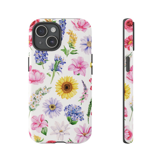 Tough Cellphone Case :" Eclectic Elegance Phone Case Collection" ( Floral patterns)