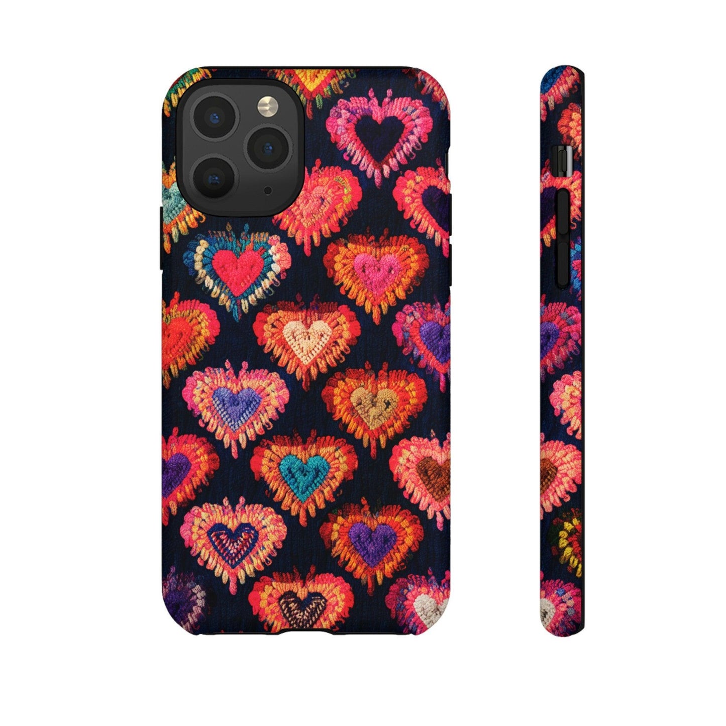 Tough Phone Case :" Eclectic Elegance Phone Case Collection" ( Hearts patterns)