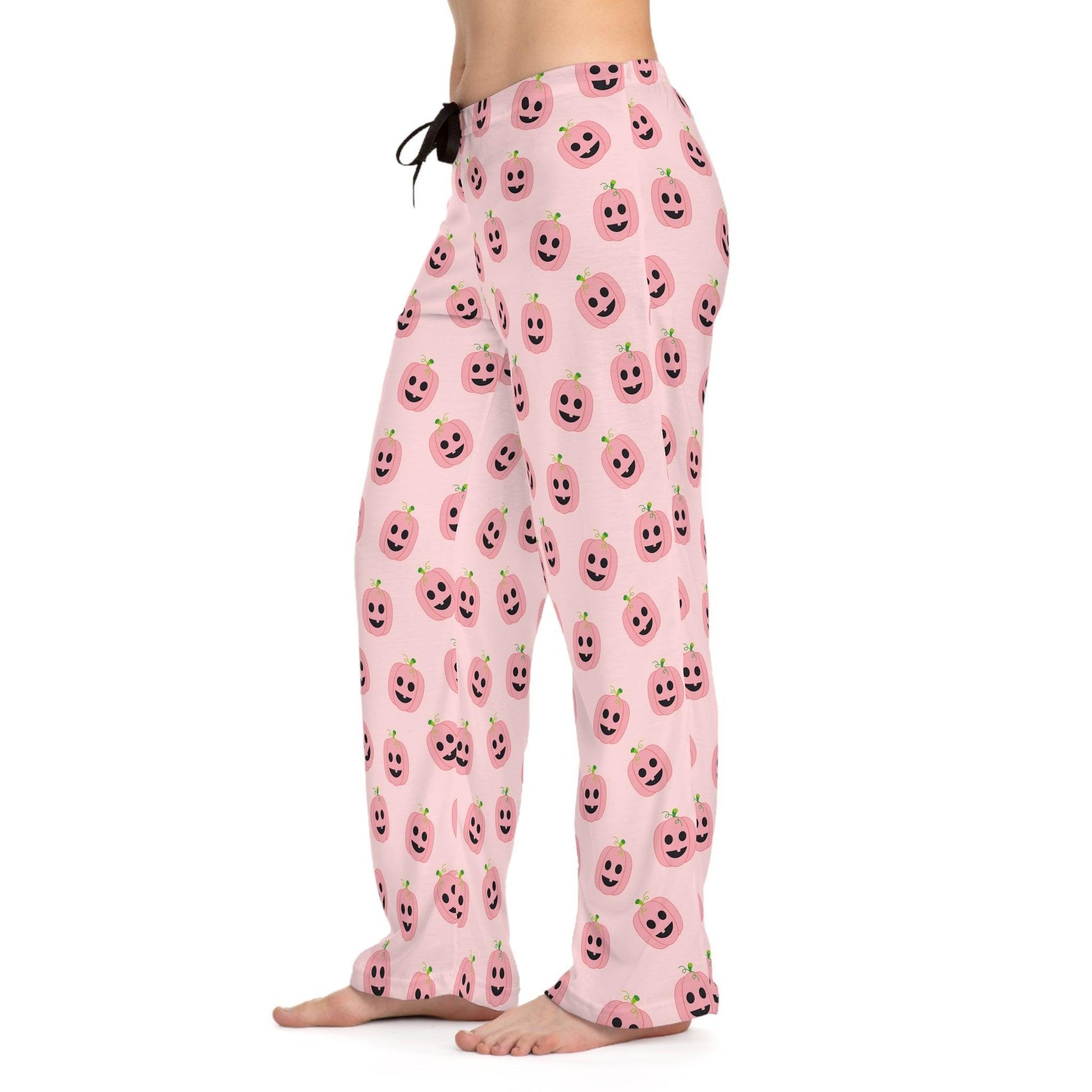 Pink Pumpkin Pajama Pants for Women - Cosmic Creations by Karen