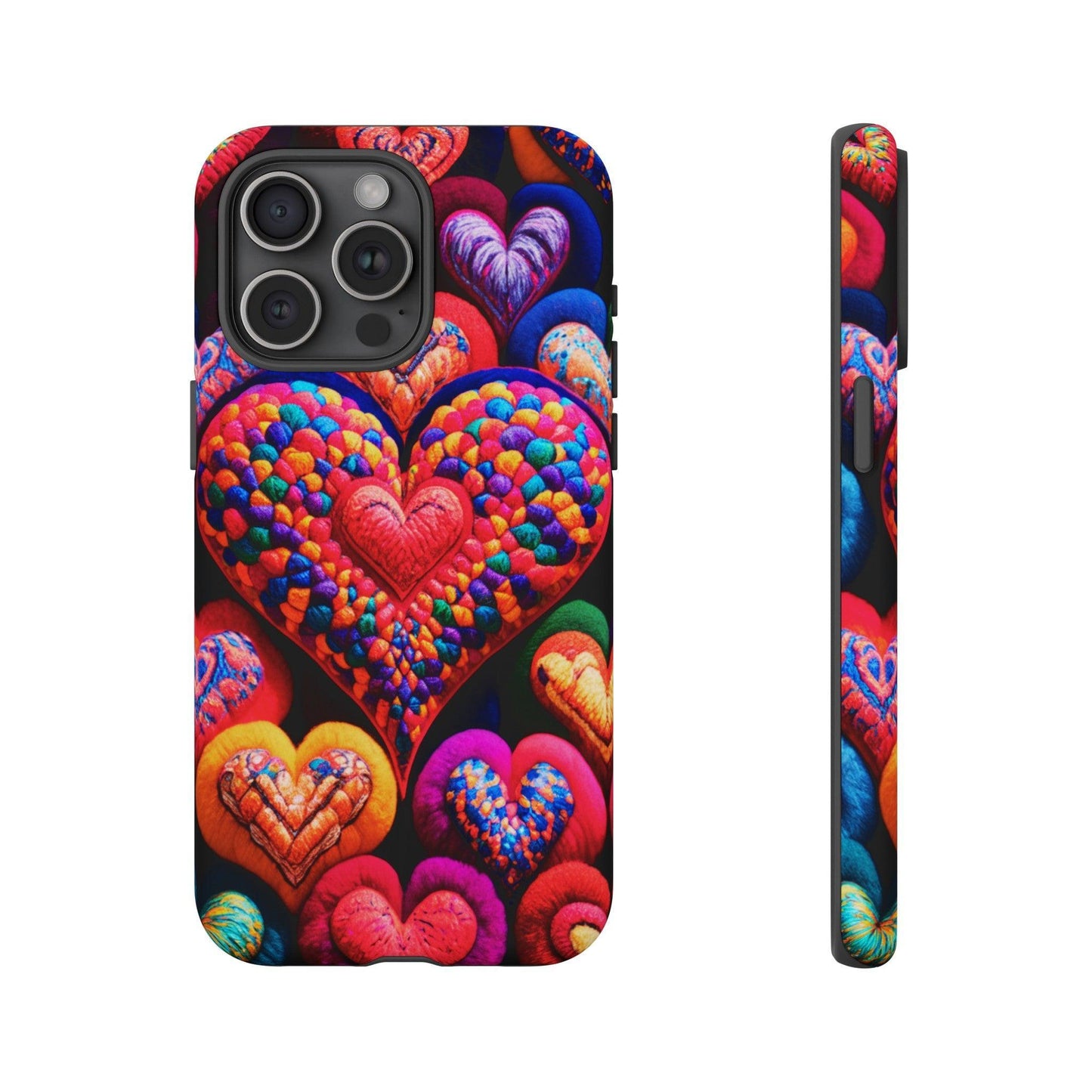 Tough Phone Case :" Eclectic Elegance Phone Case Collection" ( Hearts patterns)