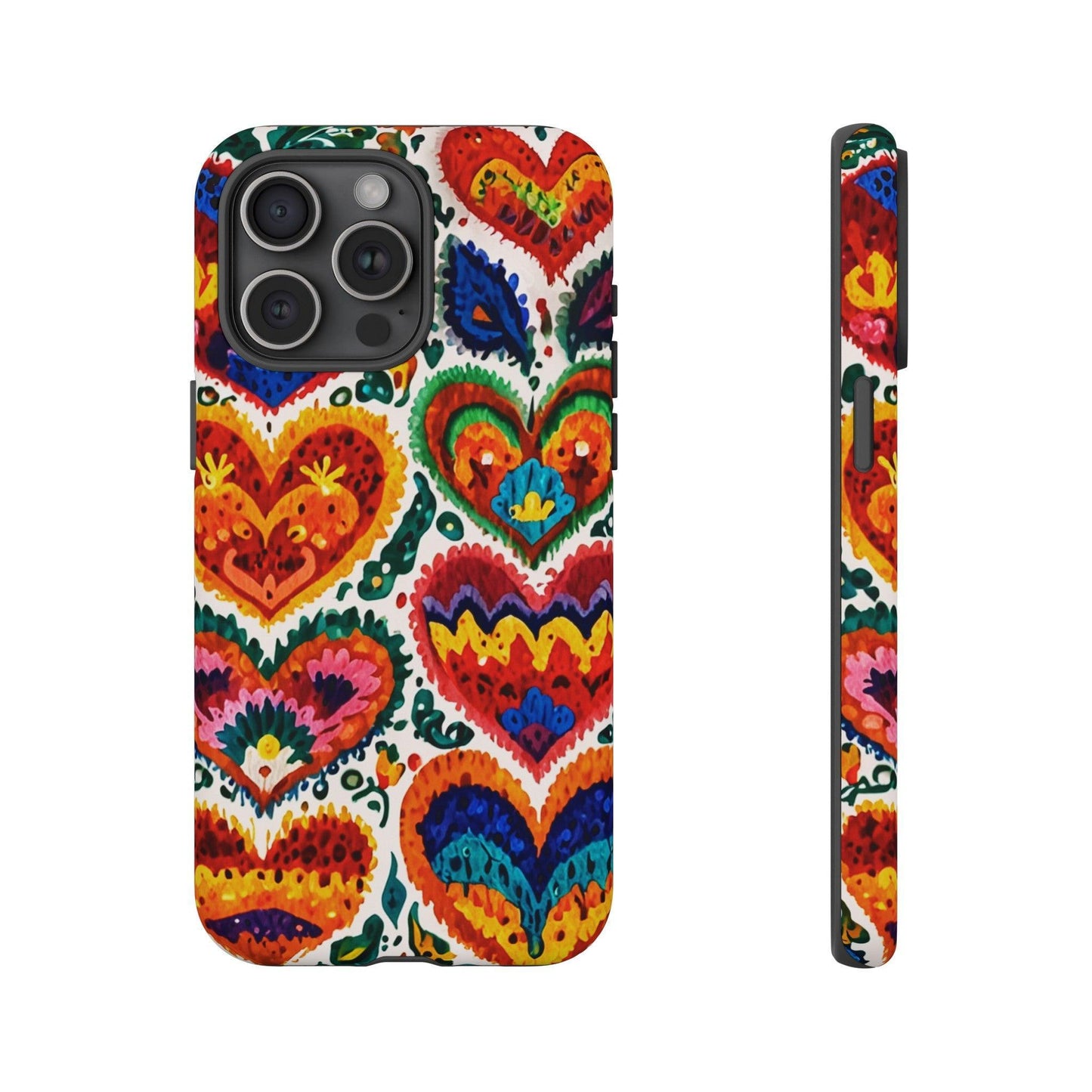 Tough Phone Case :" Eclectic Elegance Phone Case Collection" ( Hearts patterns)