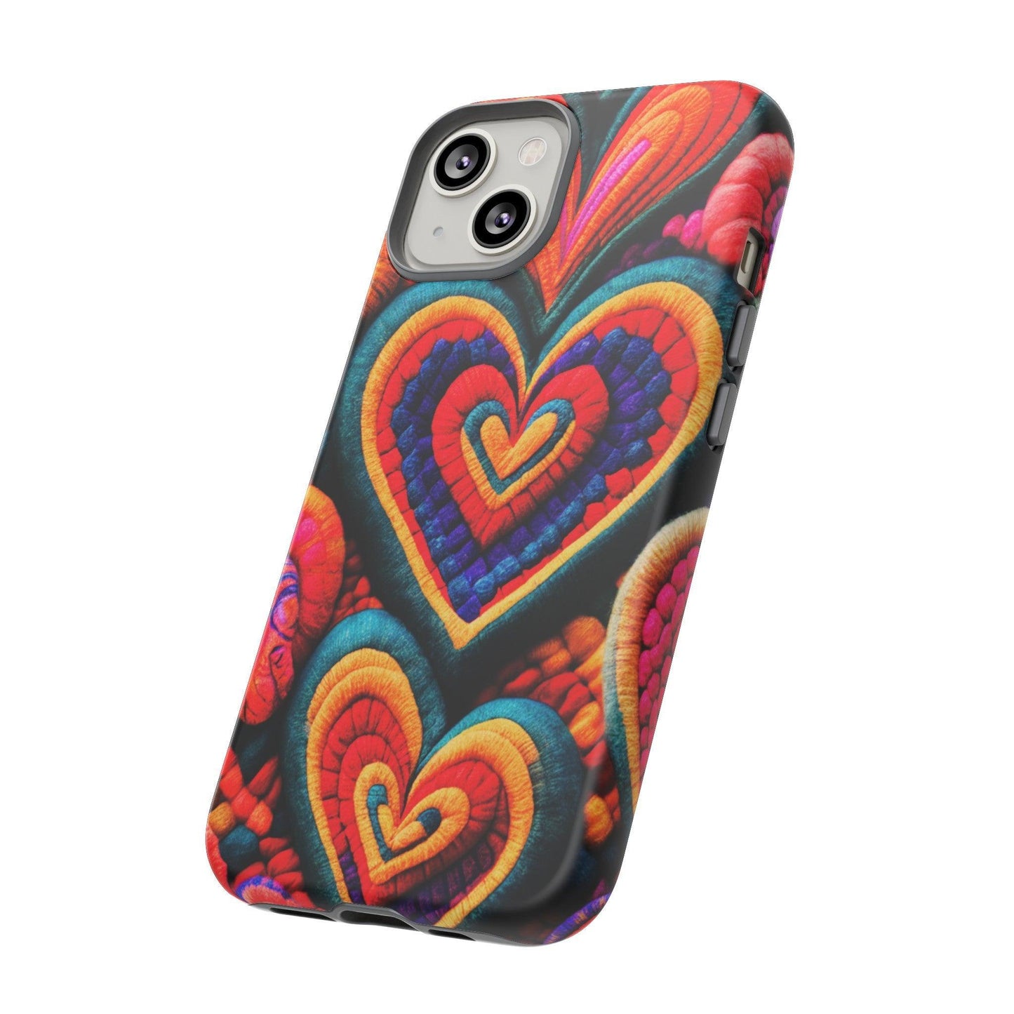 Tough Phone Case :" Eclectic Elegance Phone Case Collection" ( Hearts patterns)