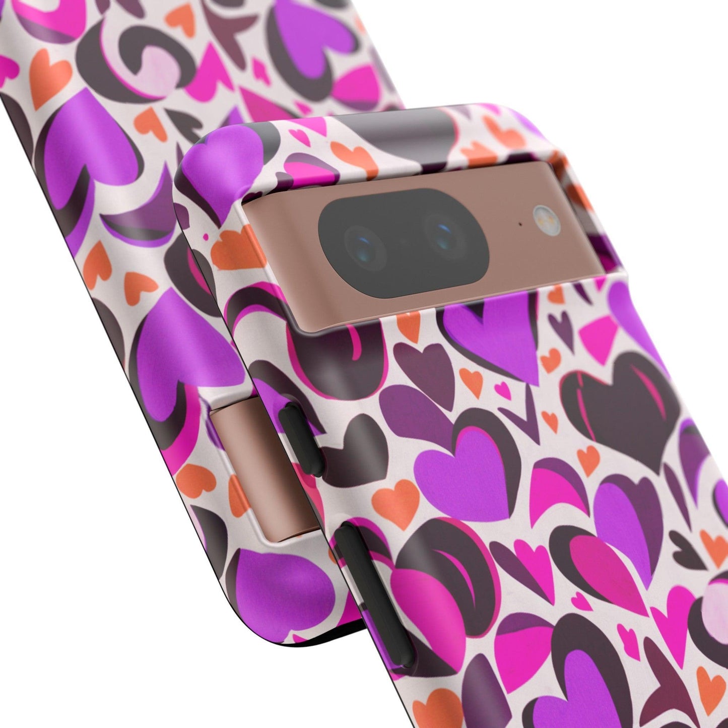 Tough Phone Case :" Eclectic Elegance Phone Case Collection" ( Hearts patterns)