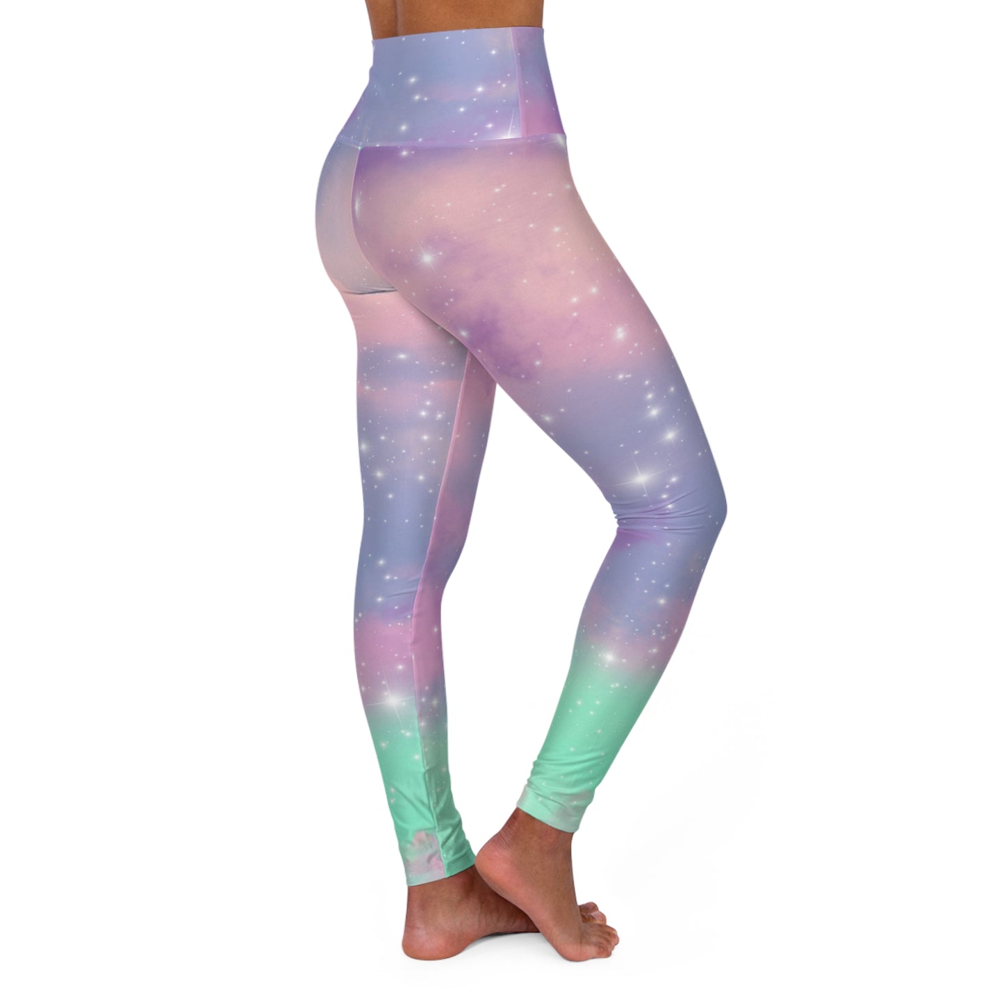 High Waisted Yoga Leggings abstract colorful design