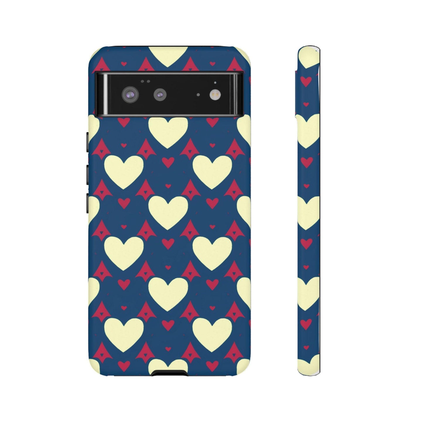 Tough Phone Case :" Eclectic Elegance Phone Case Collection" ( Hearts patterns)