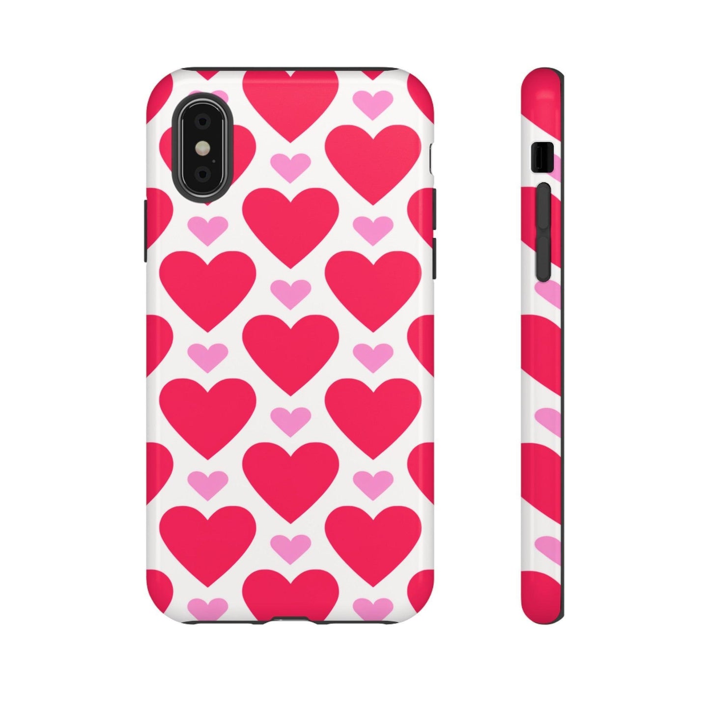 Tough Phone Case :" Eclectic Elegance Phone Case Collection" ( Hearts patterns)