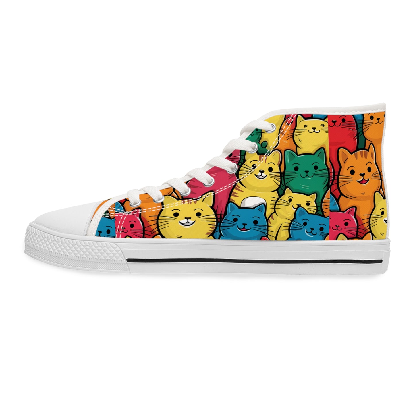 Awesome Cats Design High Top Sneakers