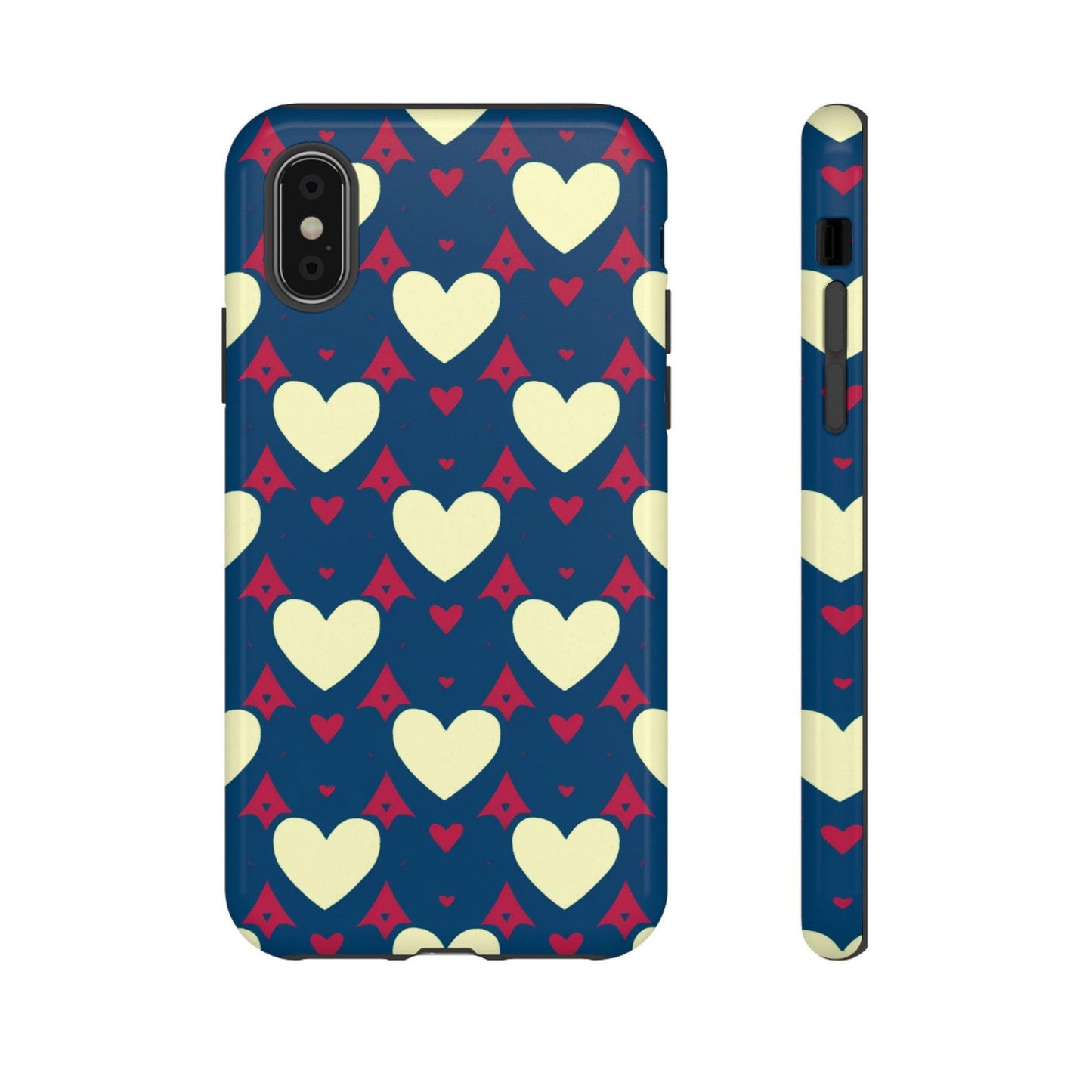 Tough Phone Case :" Eclectic Elegance Phone Case Collection" ( Hearts patterns)