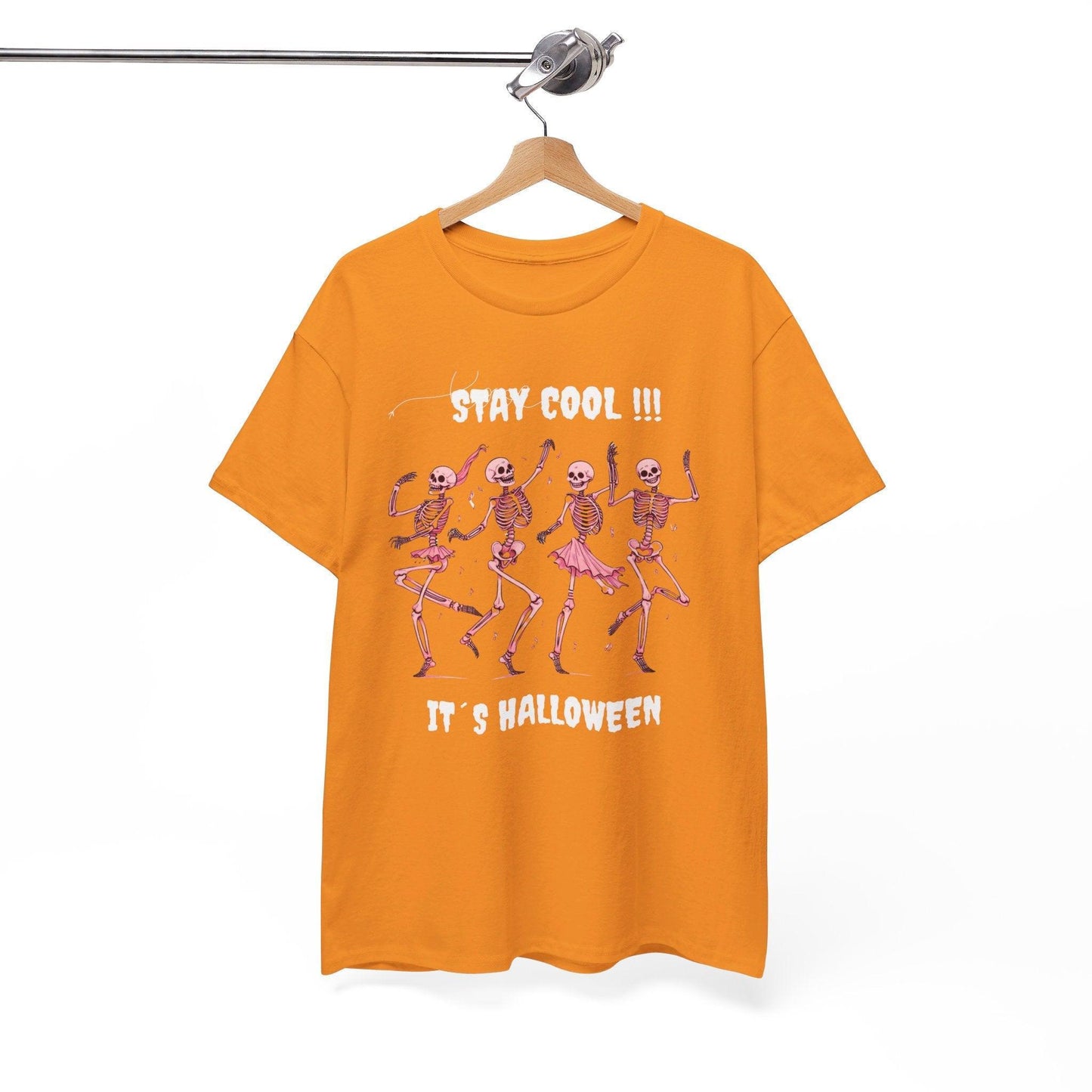 Unisex Heavy Cotton Tee - "Stay Cool, It's Halloween"