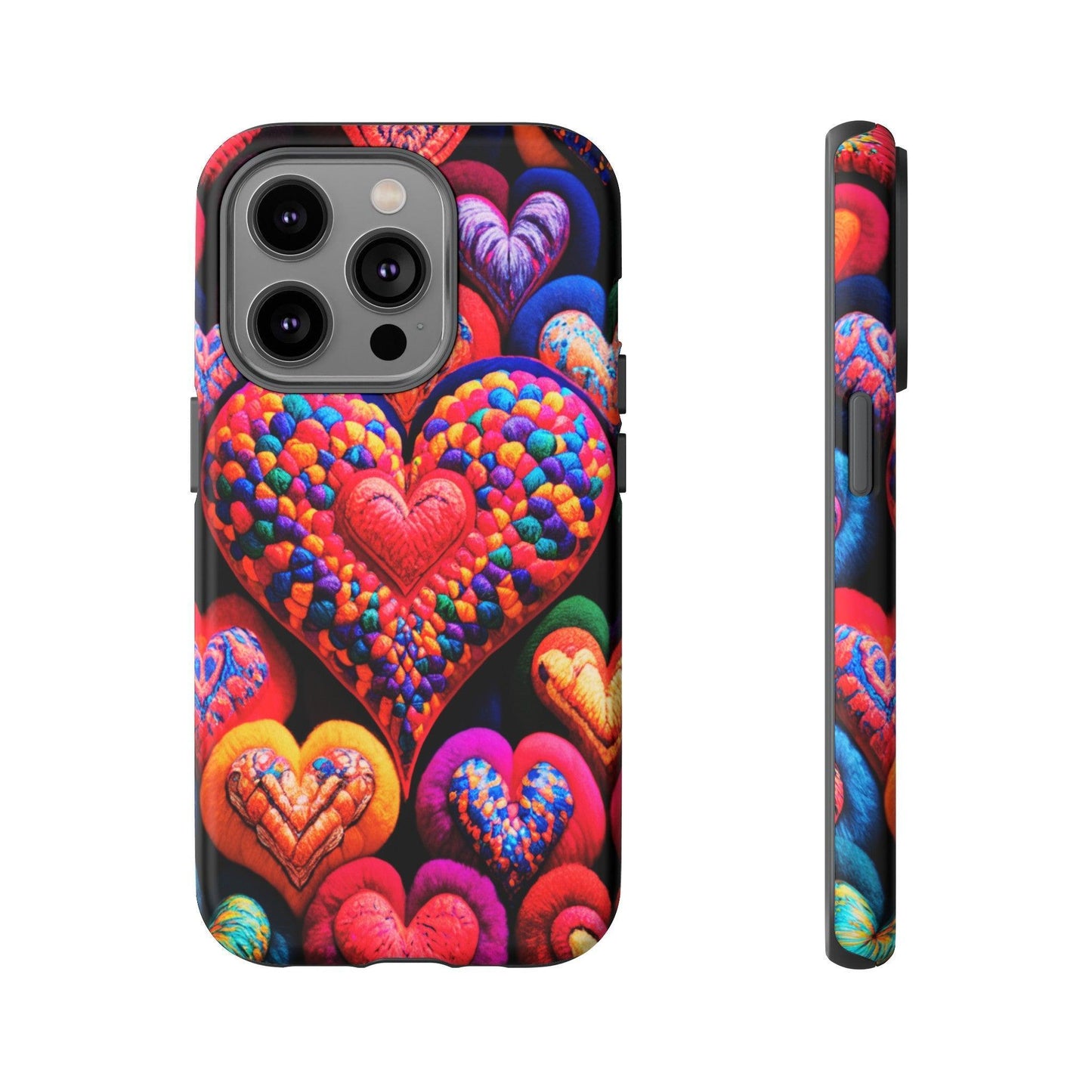 Tough Phone Case :" Eclectic Elegance Phone Case Collection" ( Hearts patterns)