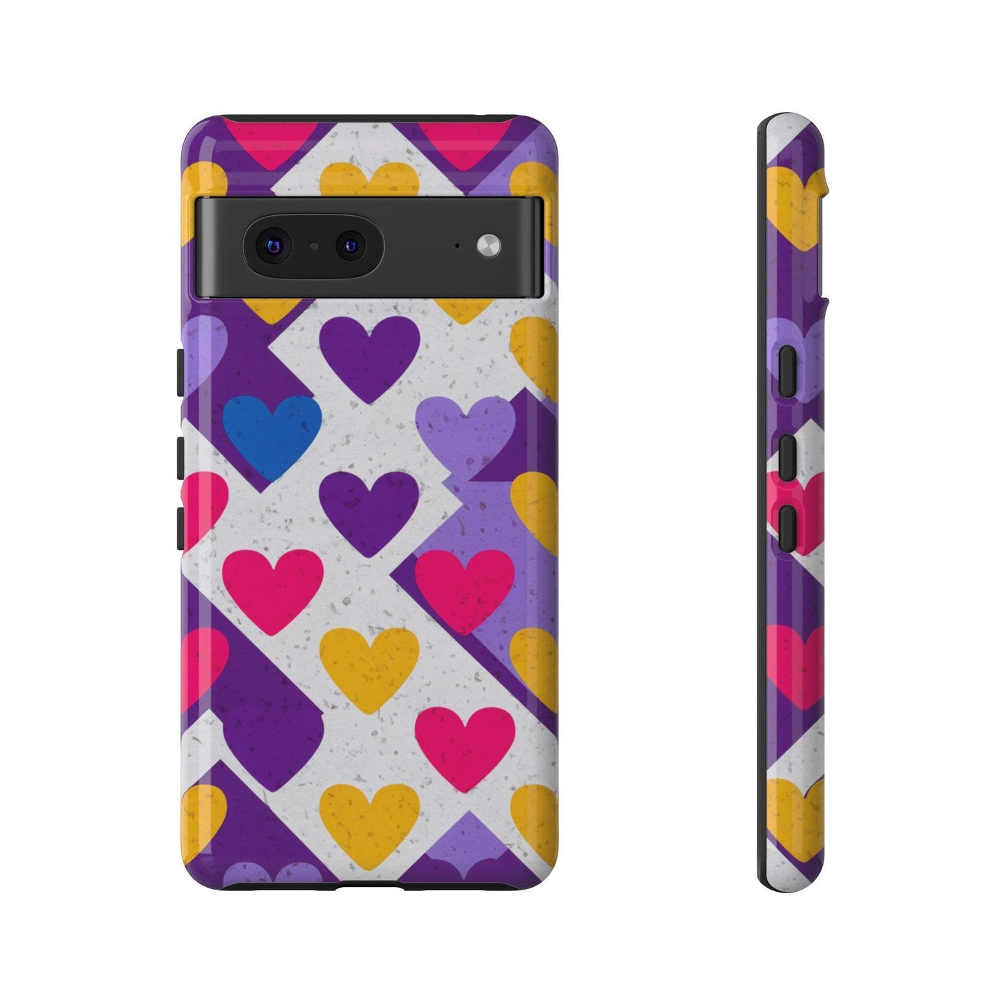 Tough Phone Case :" Eclectic Elegance Phone Case Collection" ( Hearts patterns)