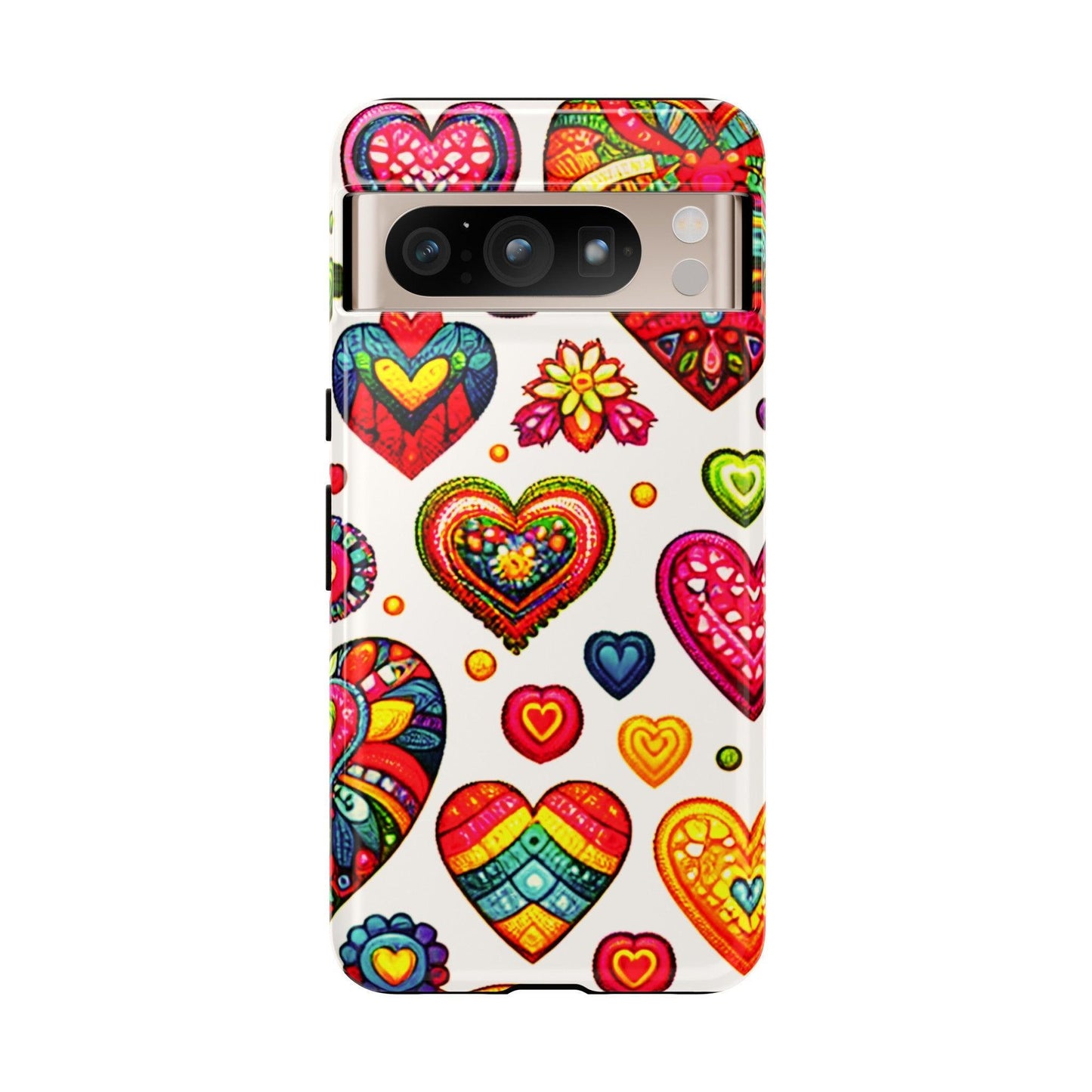 Tough Phone Case :" Eclectic Elegance Phone Case Collection" ( Hearts patterns)