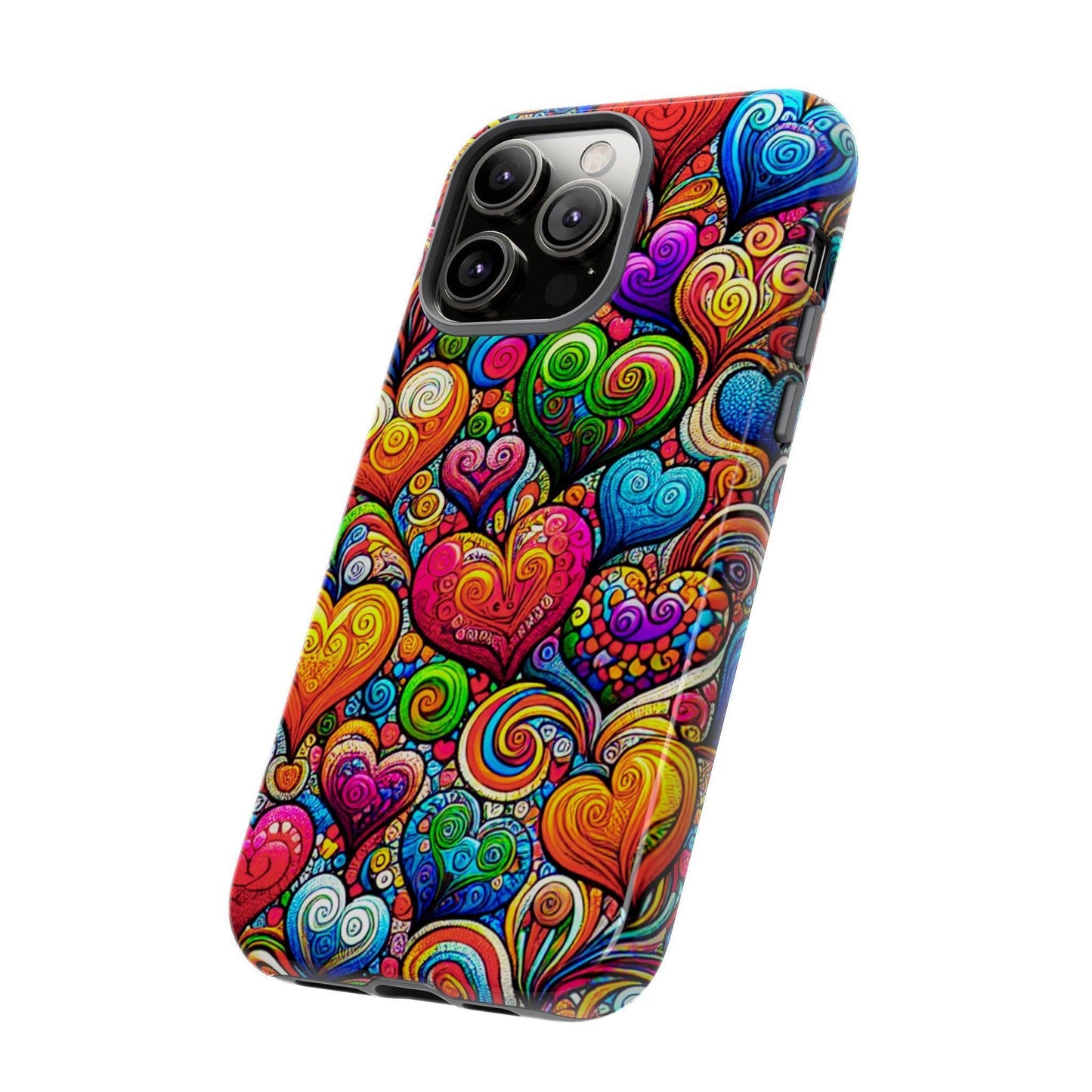 Tough Phone Case :" Eclectic Elegance Phone Case Collection" ( Hearts patterns)