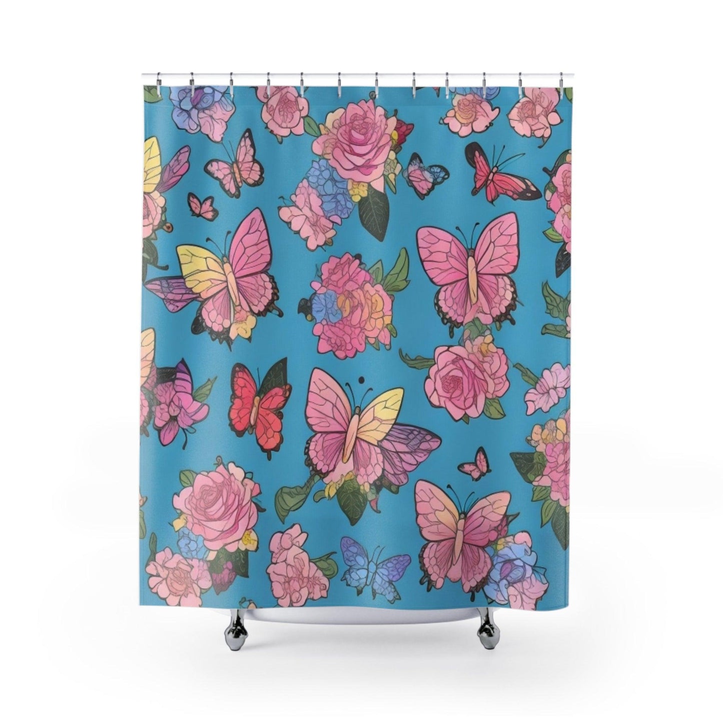 Elegant Shower Curtains Collection ( Flowers and Butterflies) - Cosmic Creations by Karen