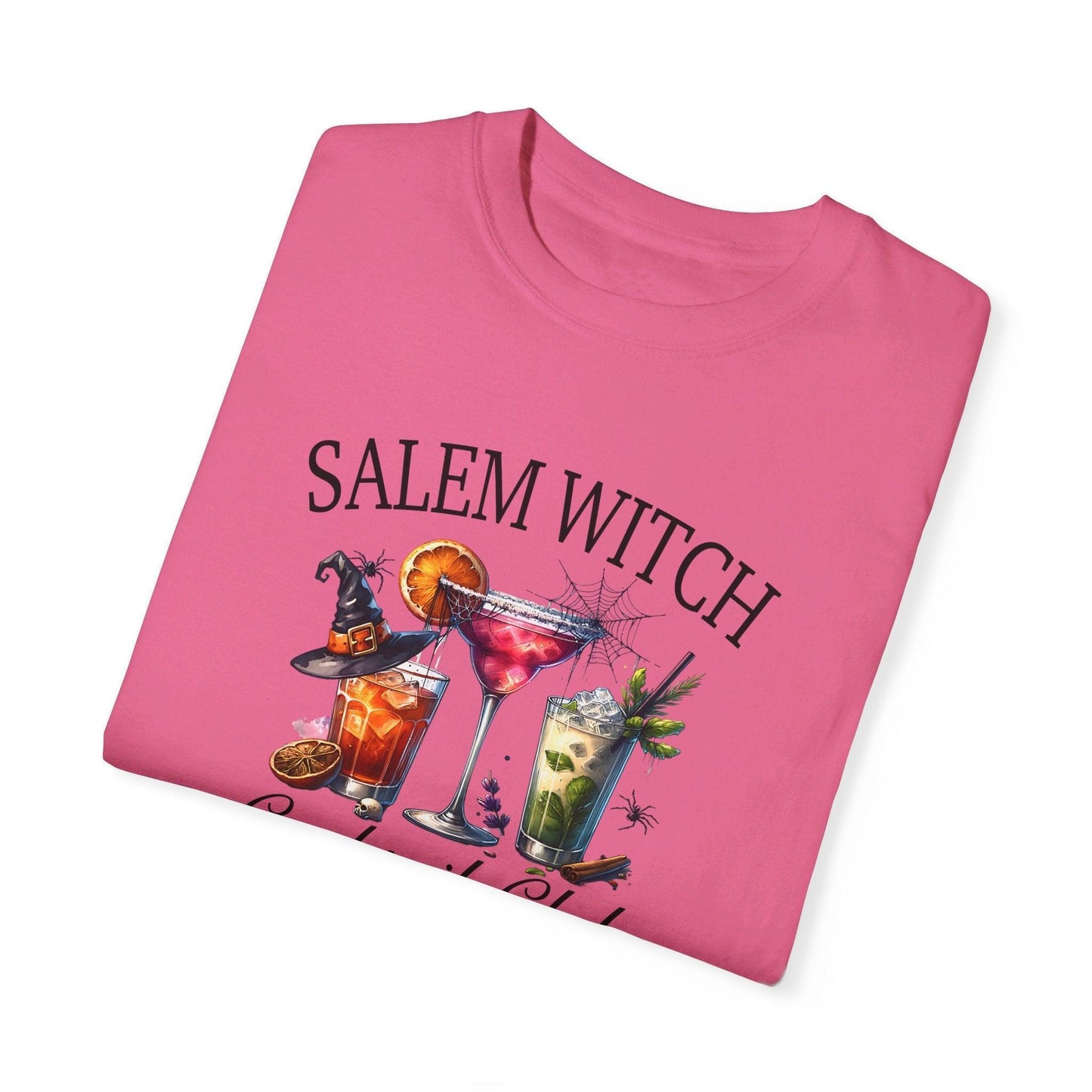 Unisex Garment-Dyed T-shirt - "Salem Witches Cocktail Club" for your Halloween party