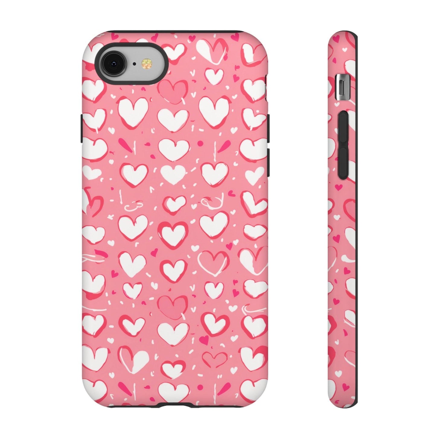 Tough Phone Case :" Eclectic Elegance Phone Case Collection" ( Hearts patterns)