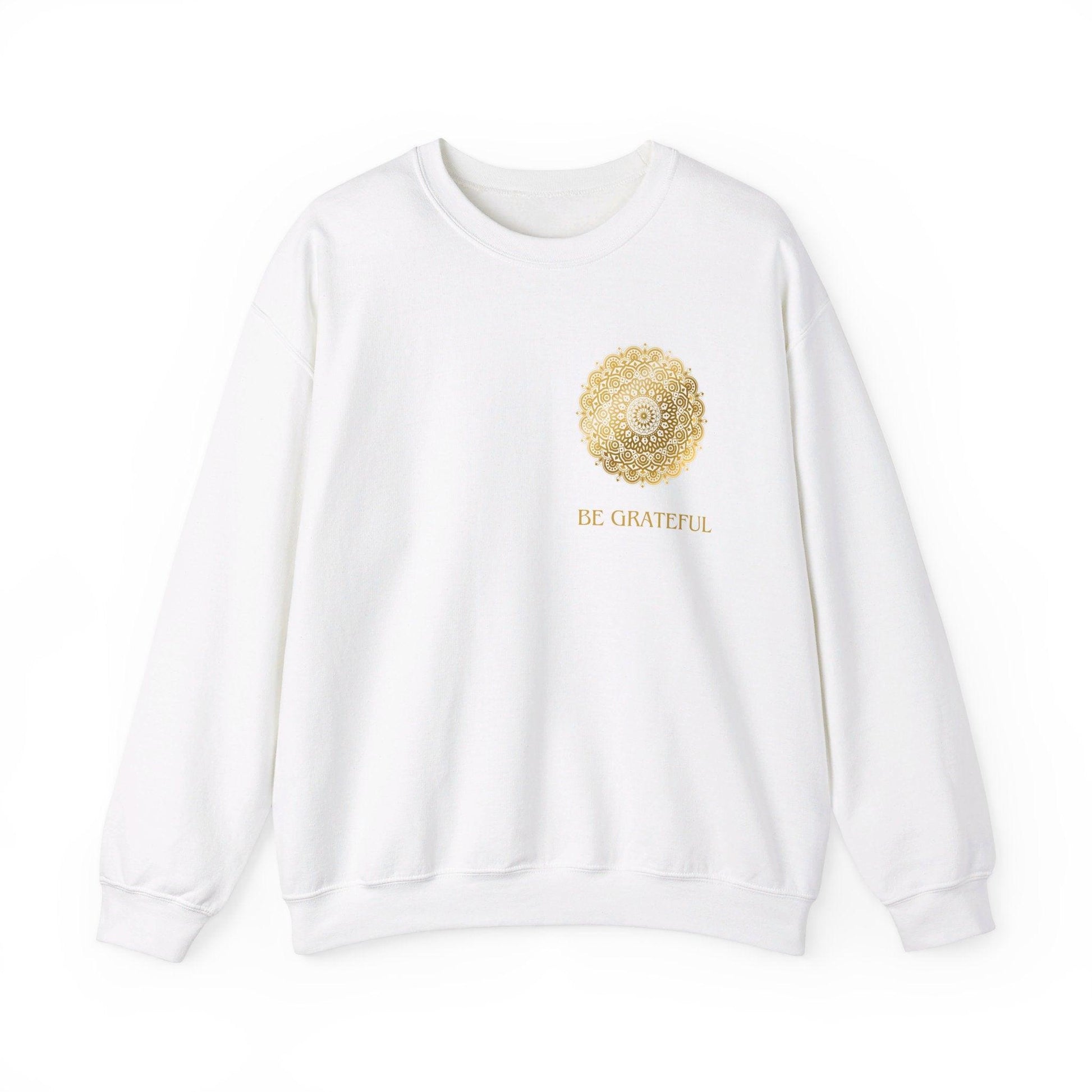 Enoy the present moment and Be Gfrateful Unisex Heavy Blend™ Crewneck Sweatshirt - Cosmic Creations by Karen