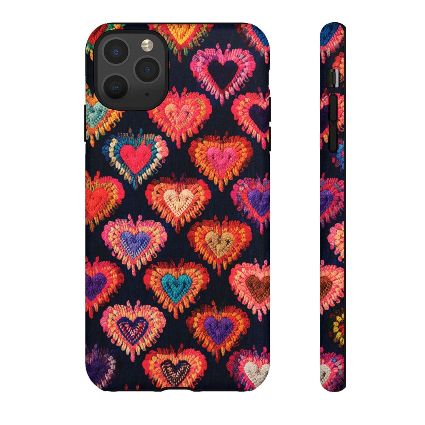 Tough Phone Case :" Eclectic Elegance Phone Case Collection" ( Hearts patterns)