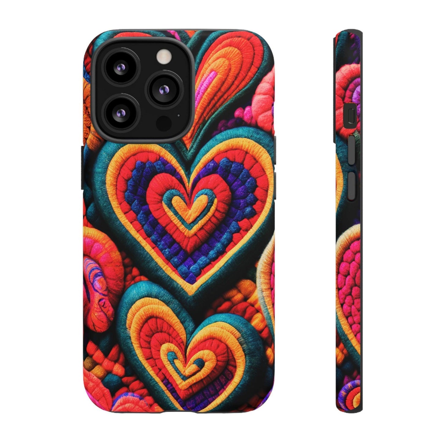 Tough Phone Case :" Eclectic Elegance Phone Case Collection" ( Hearts patterns)