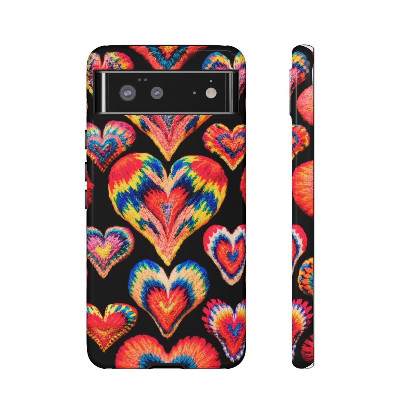 Tough Phone Case :" Eclectic Elegance Phone Case Collection" ( Hearts patterns)