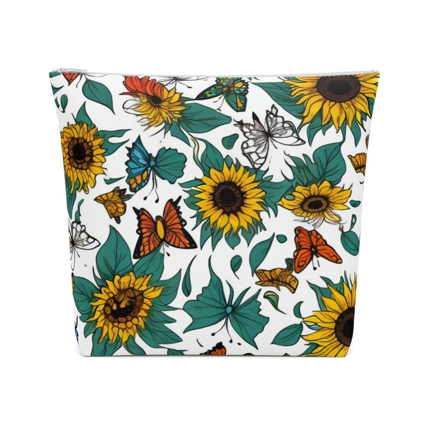 Colorful Floral Cotton Cosmetic Bag Vibrant and Stylish Makeup Bag, Perfect for Personal Use & Gifts - Cosmic Creations by Karen