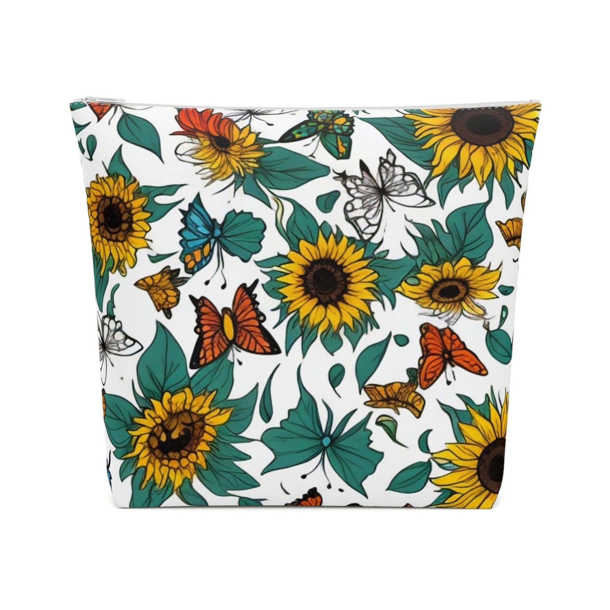 Colorful Floral Cotton Cosmetic Bag Vibrant and Stylish Makeup Bag, Perfect for Personal Use & Gifts - Cosmic Creations by Karen