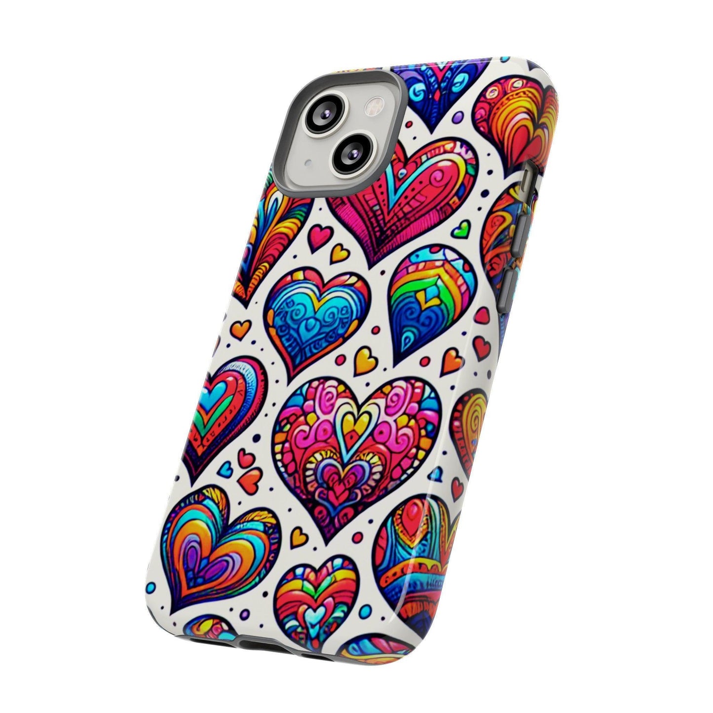 Tough Phone Case :" Eclectic Elegance Phone Case Collection" ( Hearts patterns)