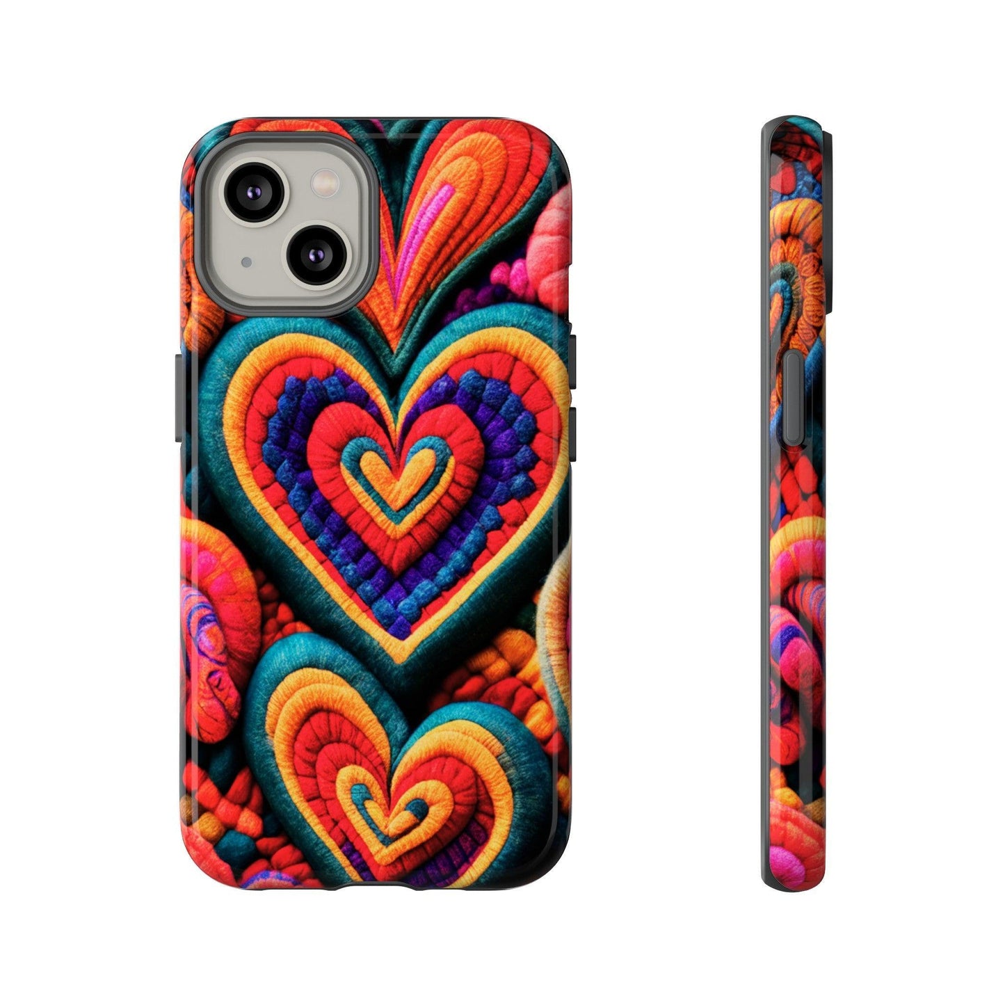 Tough Phone Case :" Eclectic Elegance Phone Case Collection" ( Hearts patterns)